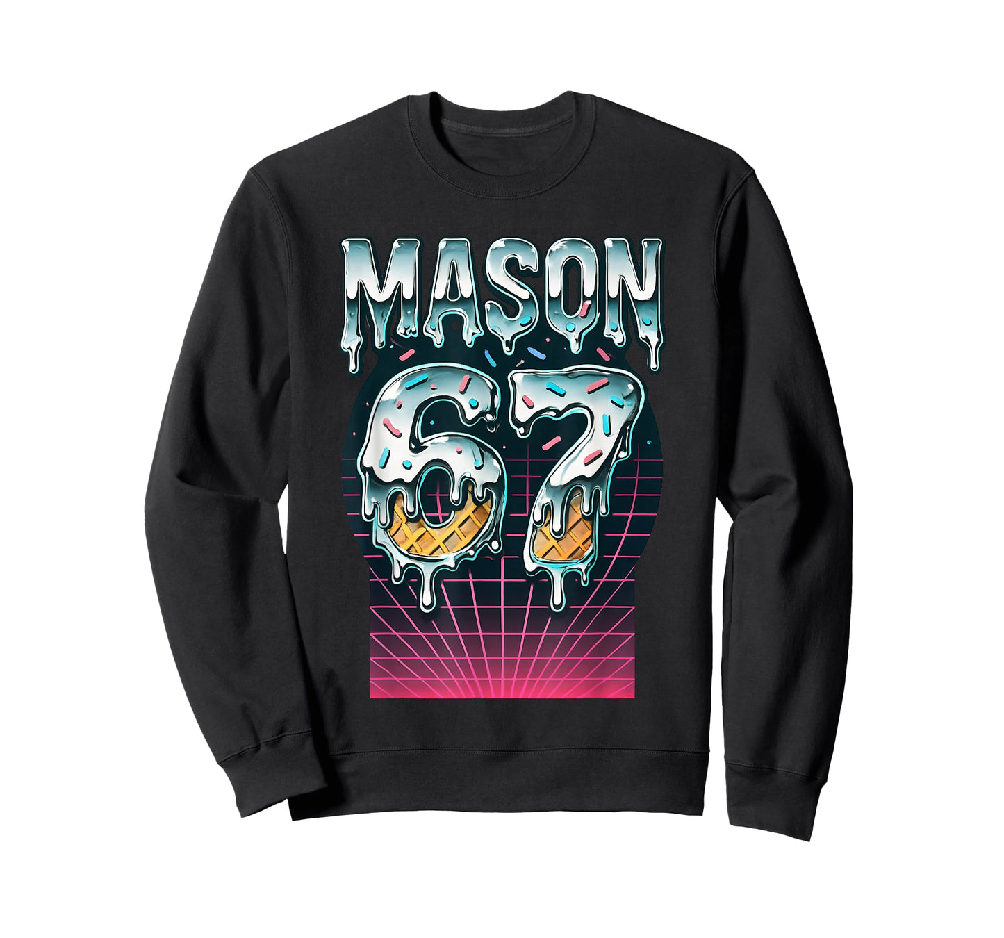 Mason 67 Meme Ice Cream Drip Six Seven Funny 6 7 Teen Boys T-Shirt