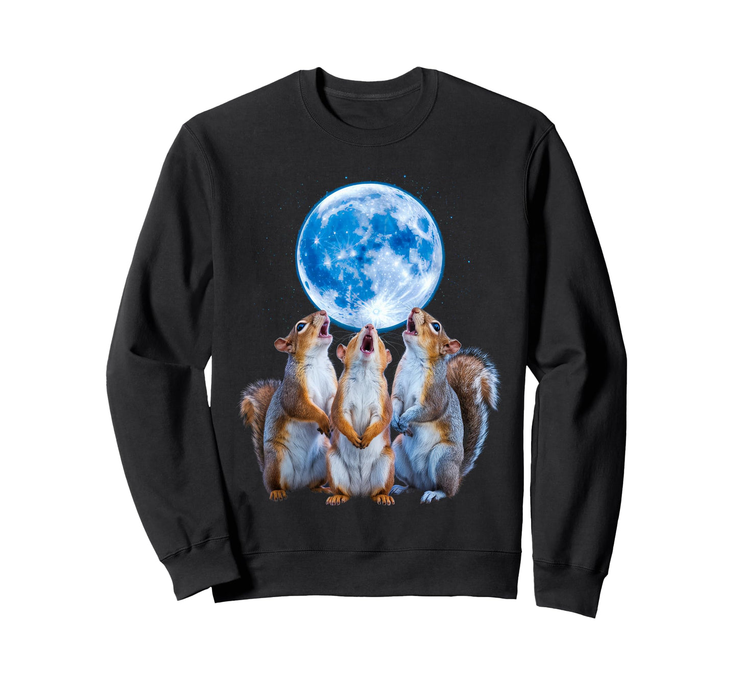 Three Squirrels Howling At The Moon, 3 Squirrel Moon T-Shirt