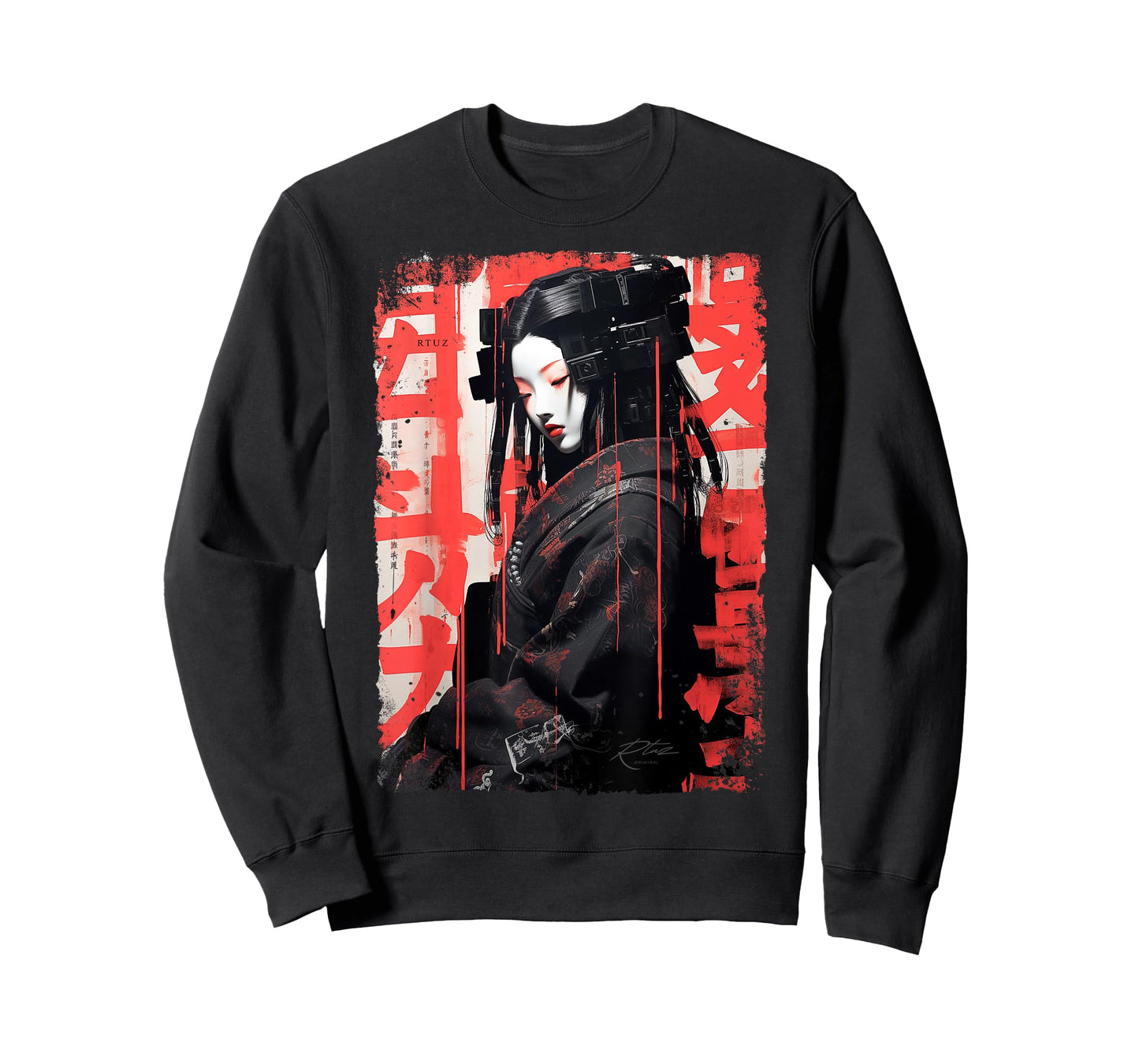 Hip Hop Y2K Vintage Hipster Edgy Urban Streetwear Geisha T-Shirt