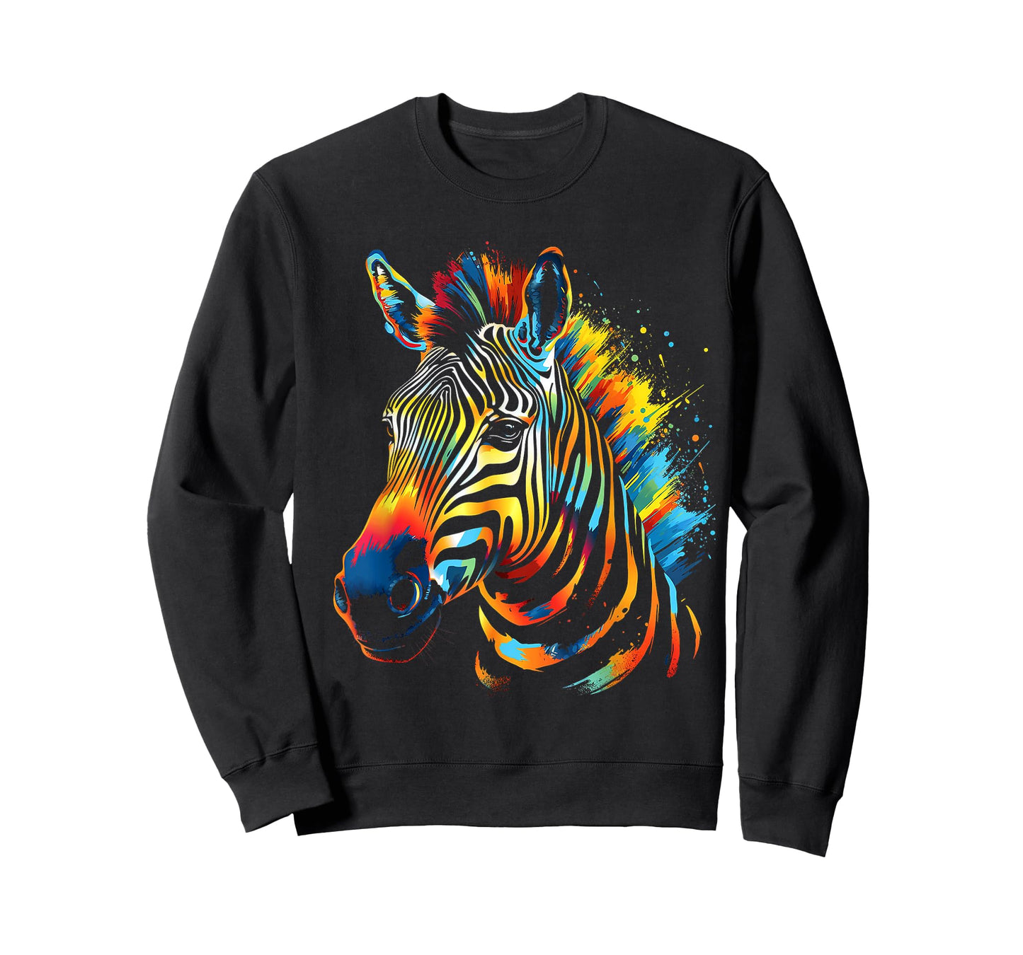 Zebra Colorful Animal Motif Art Zebra T-Shirt