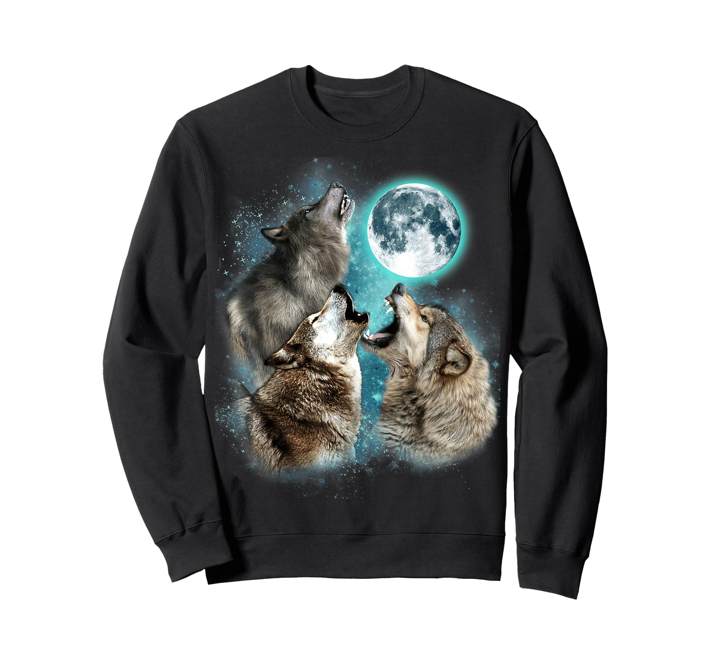 3 Wolf Moon Howling Wolf Head Funny Wolves For Men Women T-Shirt