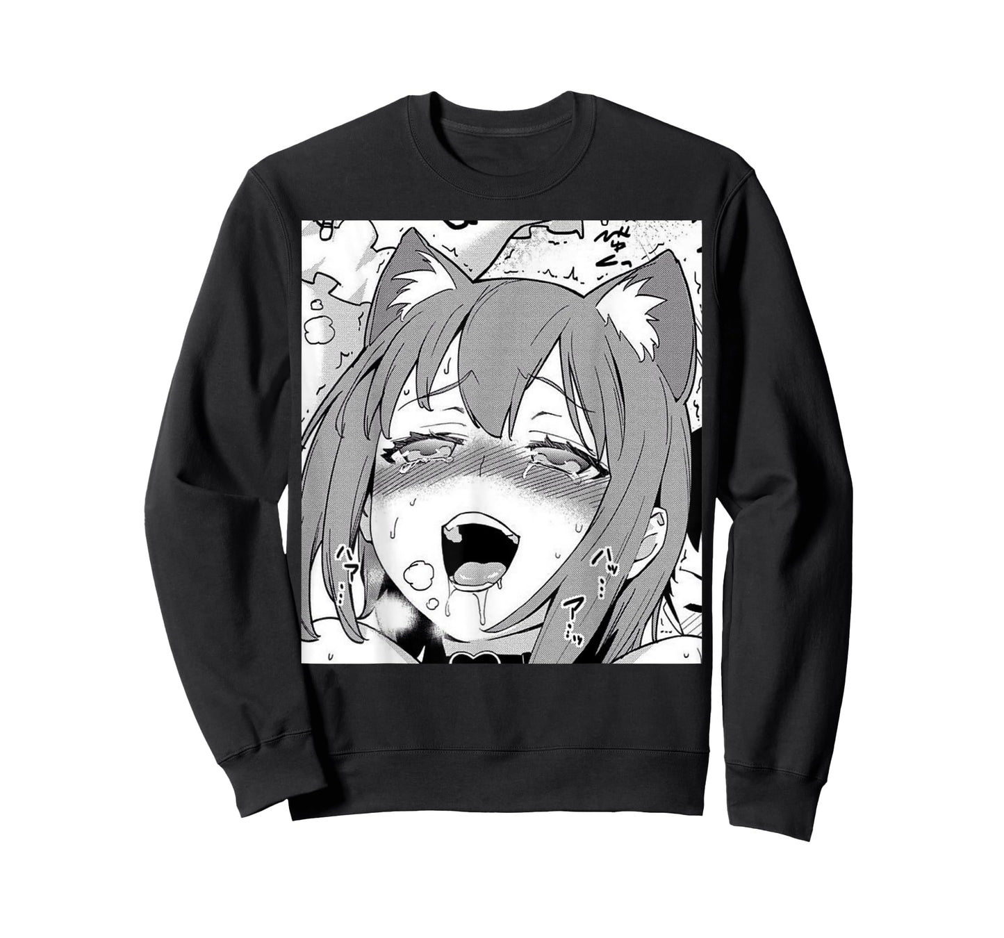 Neko/Cat Ahegao Girl Anime Otaku Weeb Love T-shirt T-Shirt