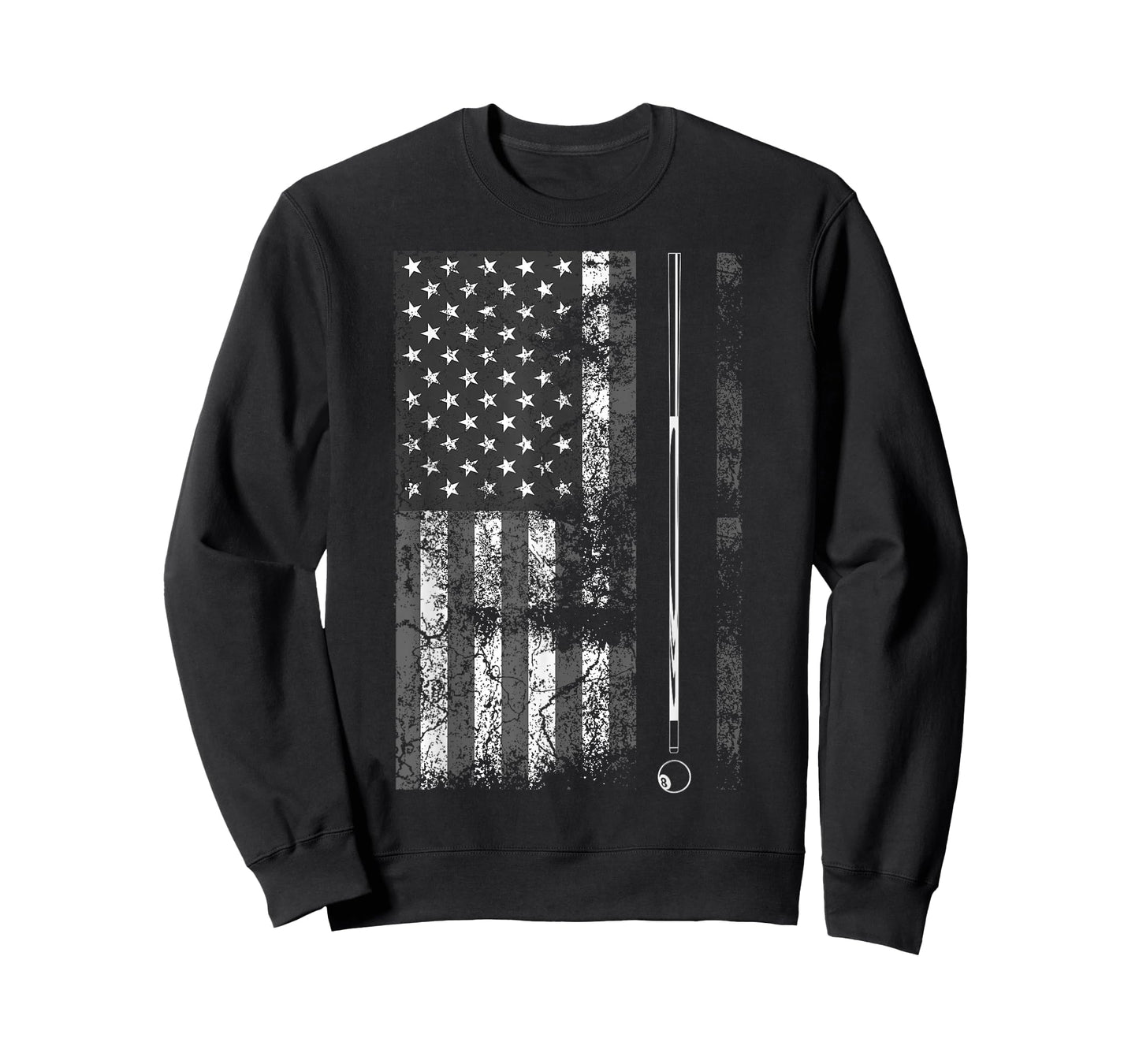 American Flag Billiard Stick Cute Table Game Funny USA Gift T-Shirt