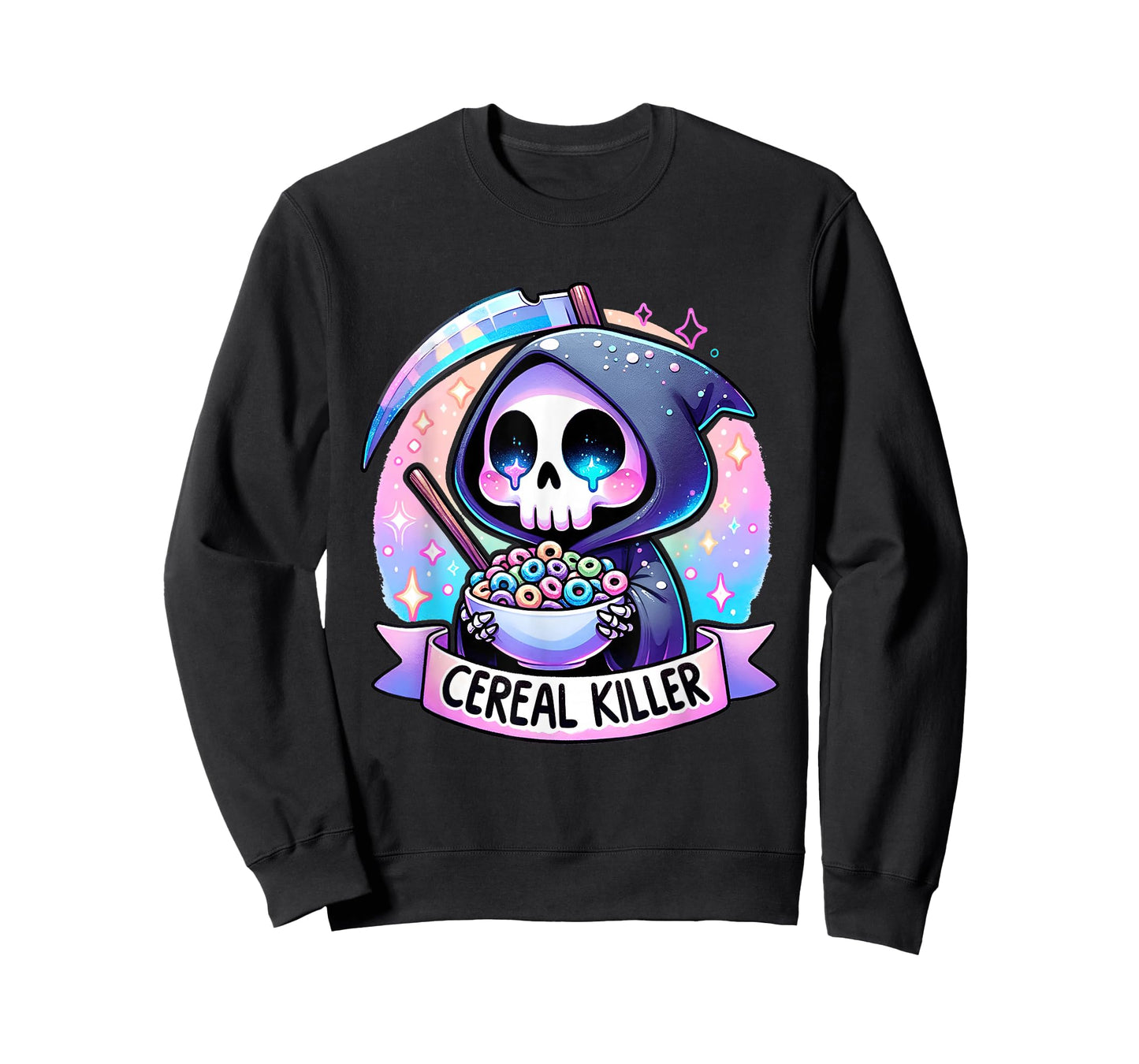 Cereal Killer Breakfast Cereal Bowl Cereals Skull Skeleton T-Shirt