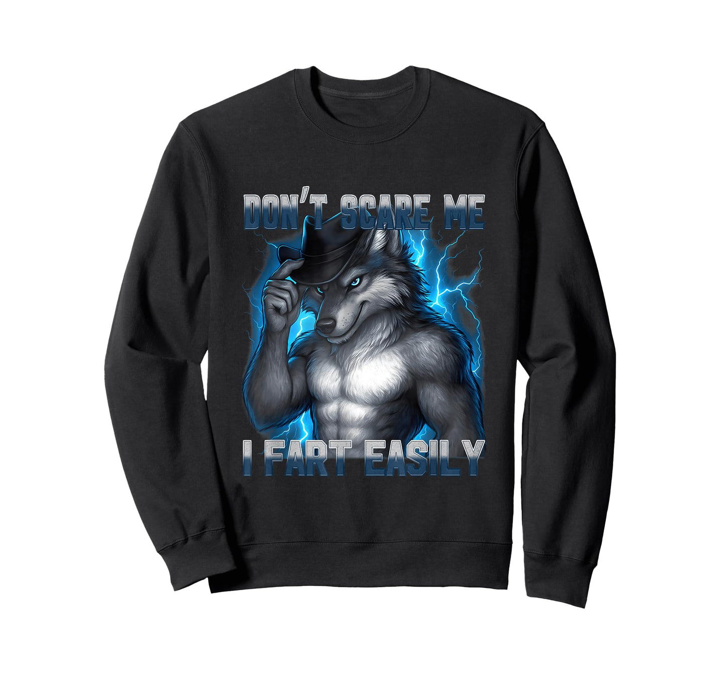 Funny Don't Scare Me I Fart Easily Alpha Wolf Meme Bootleg T-Shirt