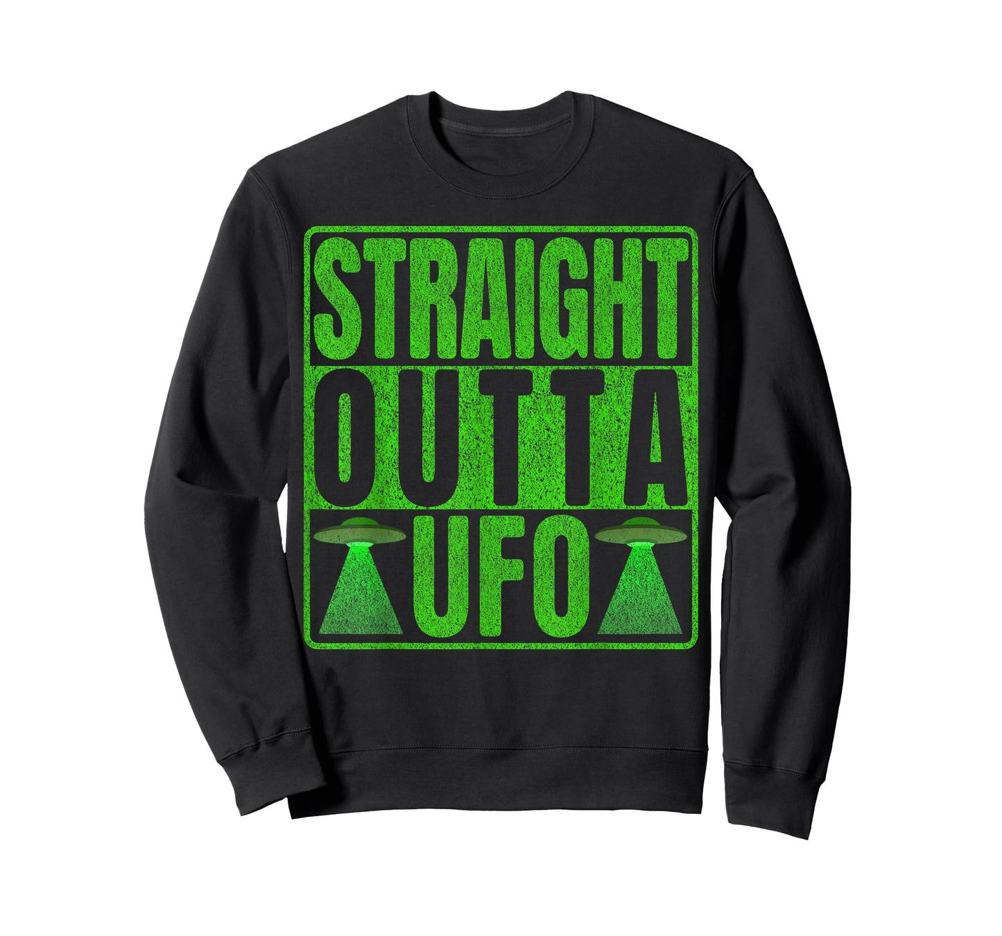 Straight Outta UFO Abduction Space Ship Humor Funny Aliens T-Shirt