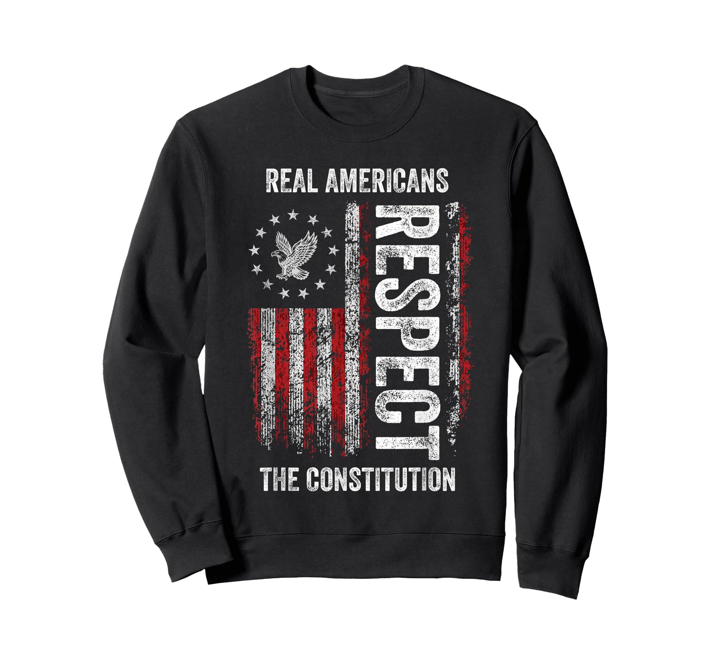 Real American Respect The Constitution US Flag Patriotic T-Shirt