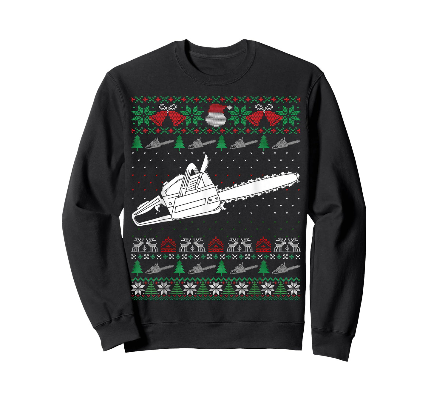 Funny Christmas Chainsaw Lovers Ugly Xmas Sweater Pajamas T-Shirt