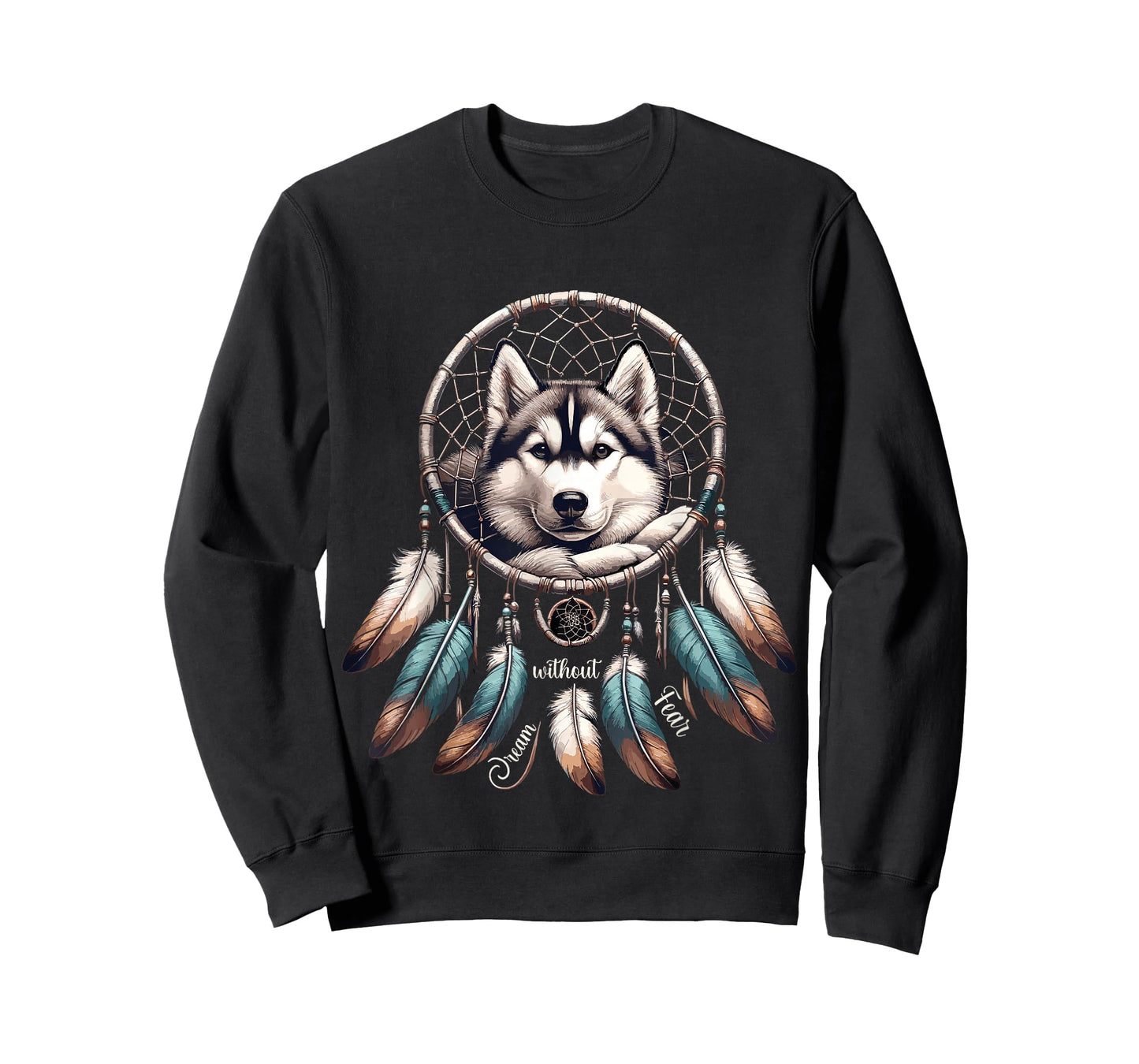 Dream Without Fear Wolf Dreamcatcher T-Shirt