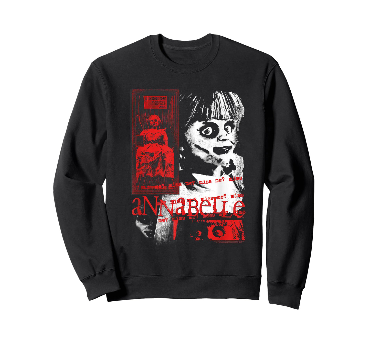 Annabelle High Contrast Zine Collage Horror Movie T-Shirt