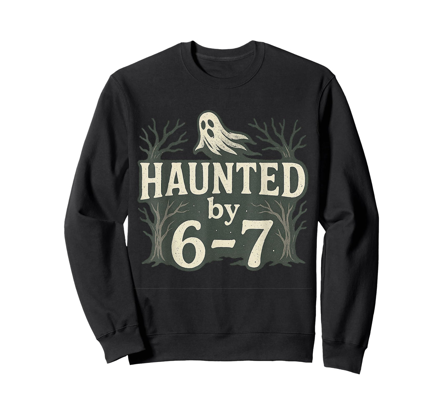 67 Meme Halloween Haunted Ghost - Six Seven Gen Alpha Z T-Shirt