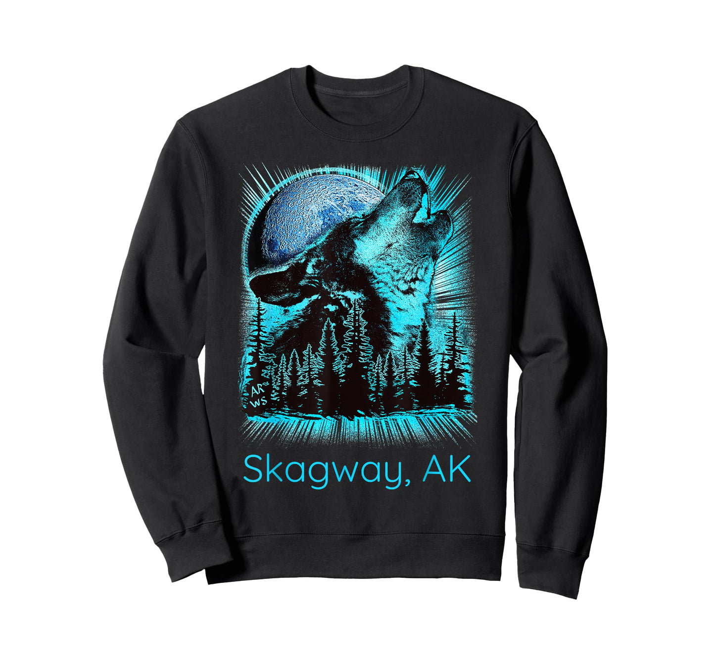 Skagway Alaska Howling Wolf Moon Forest Nature Lover T-Shirt