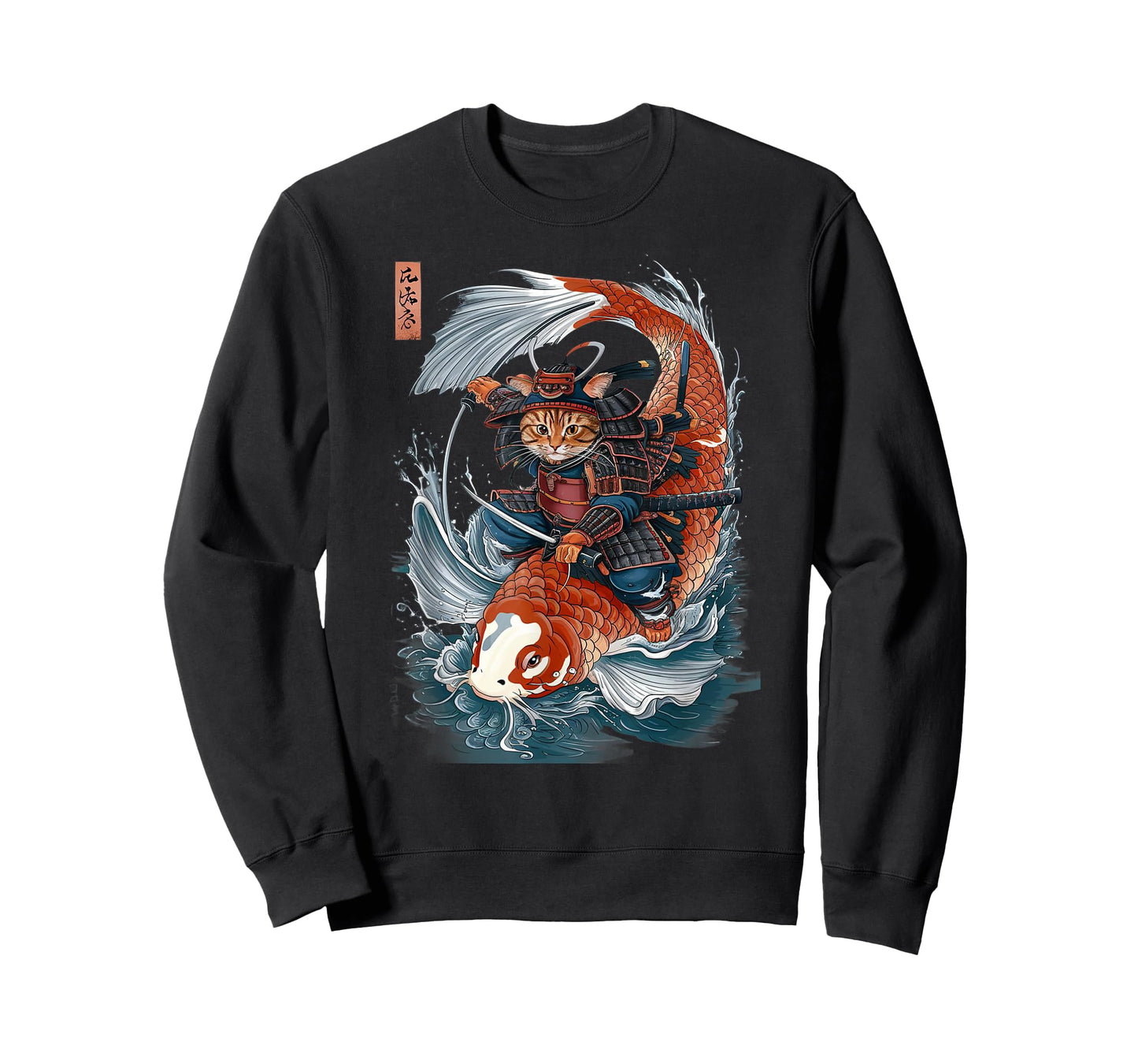 Samurai Cat Ninja Aesthetic Japanese Katana Tokyo culture T-Shirt for Men Women Kids