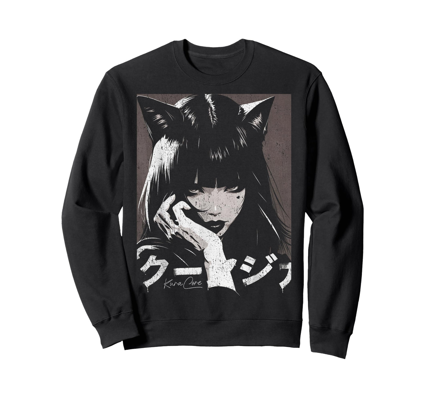 Japanese Streetwear Cyberpunk Y2K Techwear Neko Manga Anime T-Shirt