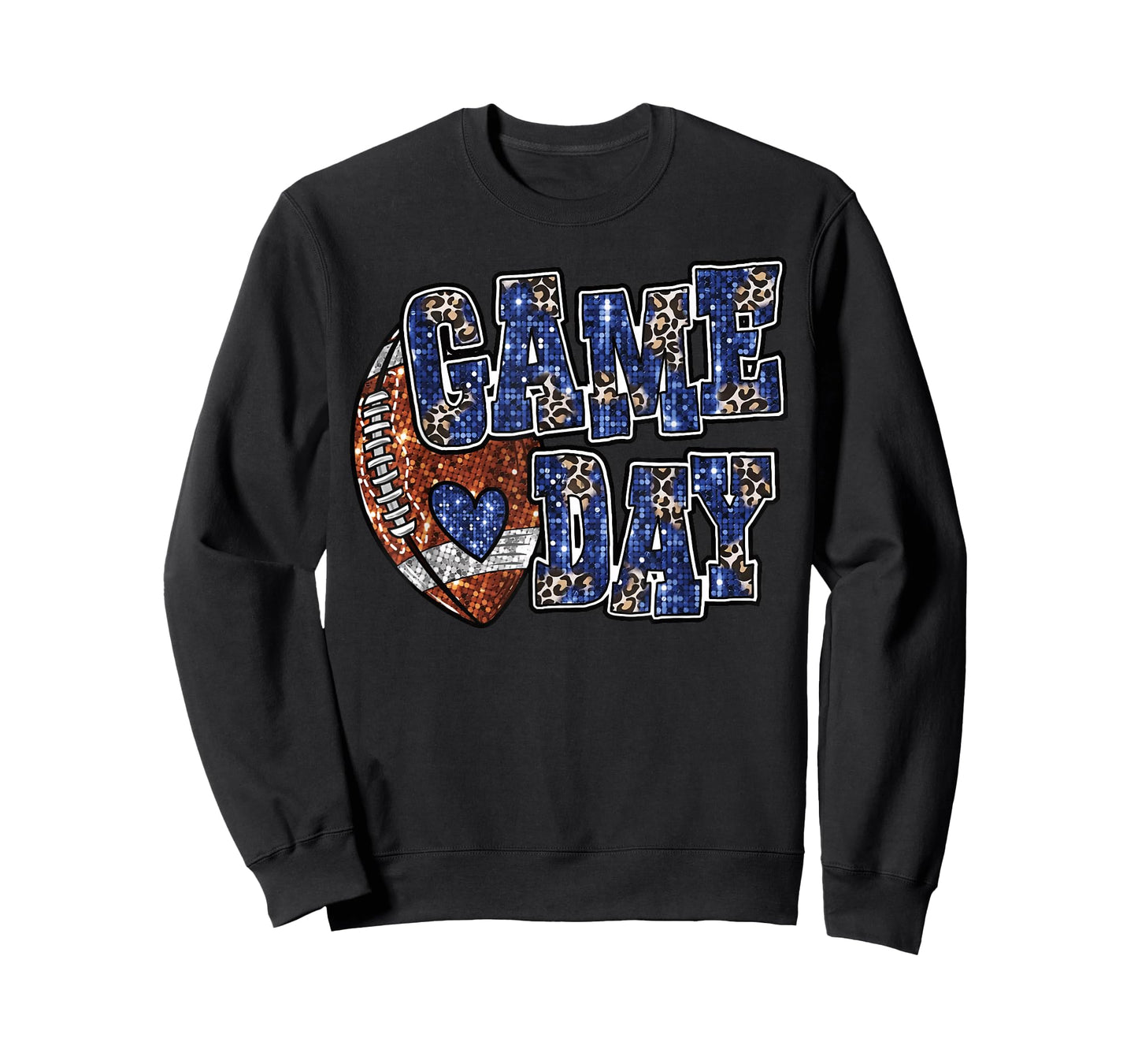 Game Day Leopard Football Bling Bling Football Lover T-Shirt
