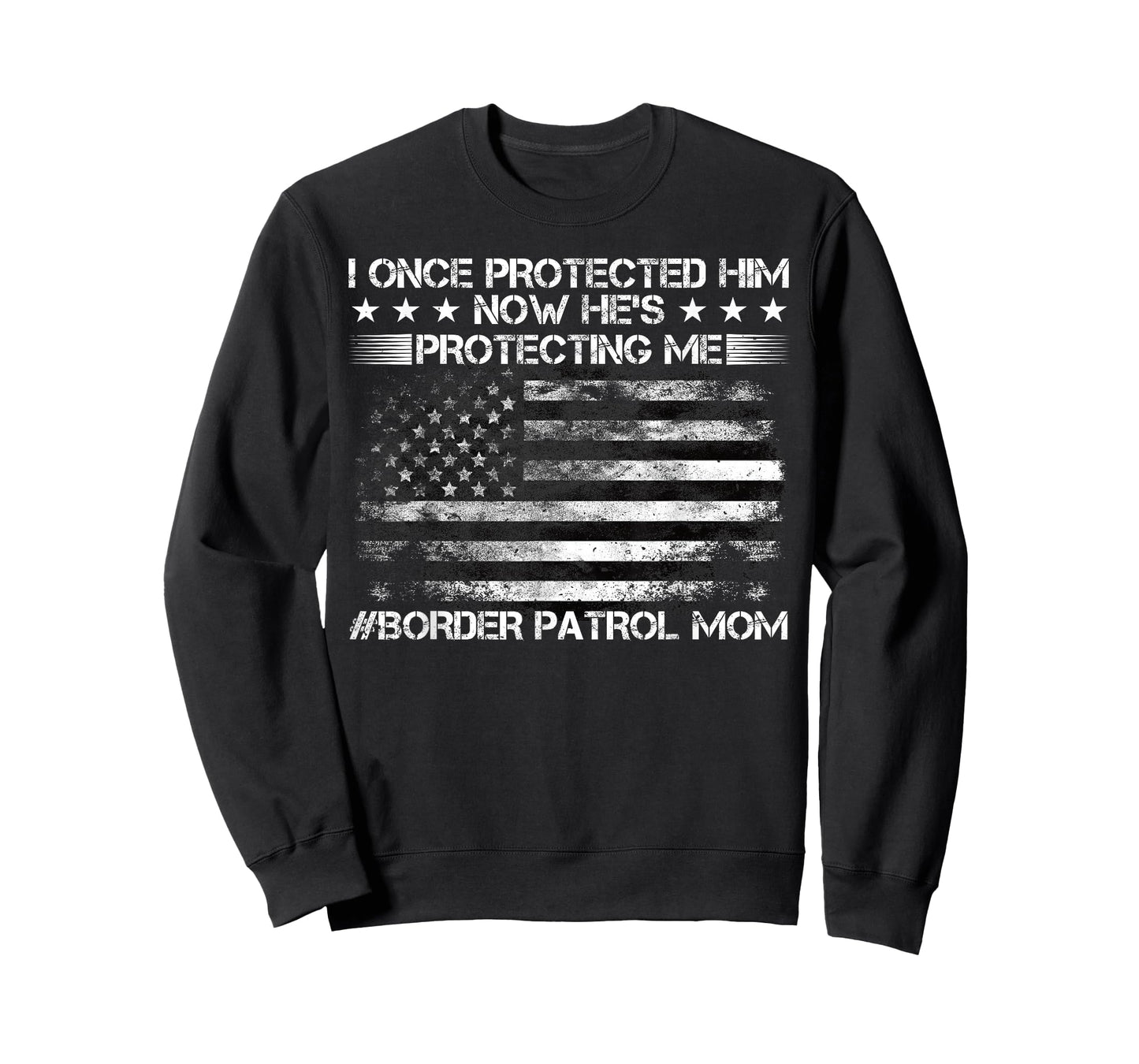Border Patrol Agent, Green Line US Flag Border Patrol Mom T-Shirt