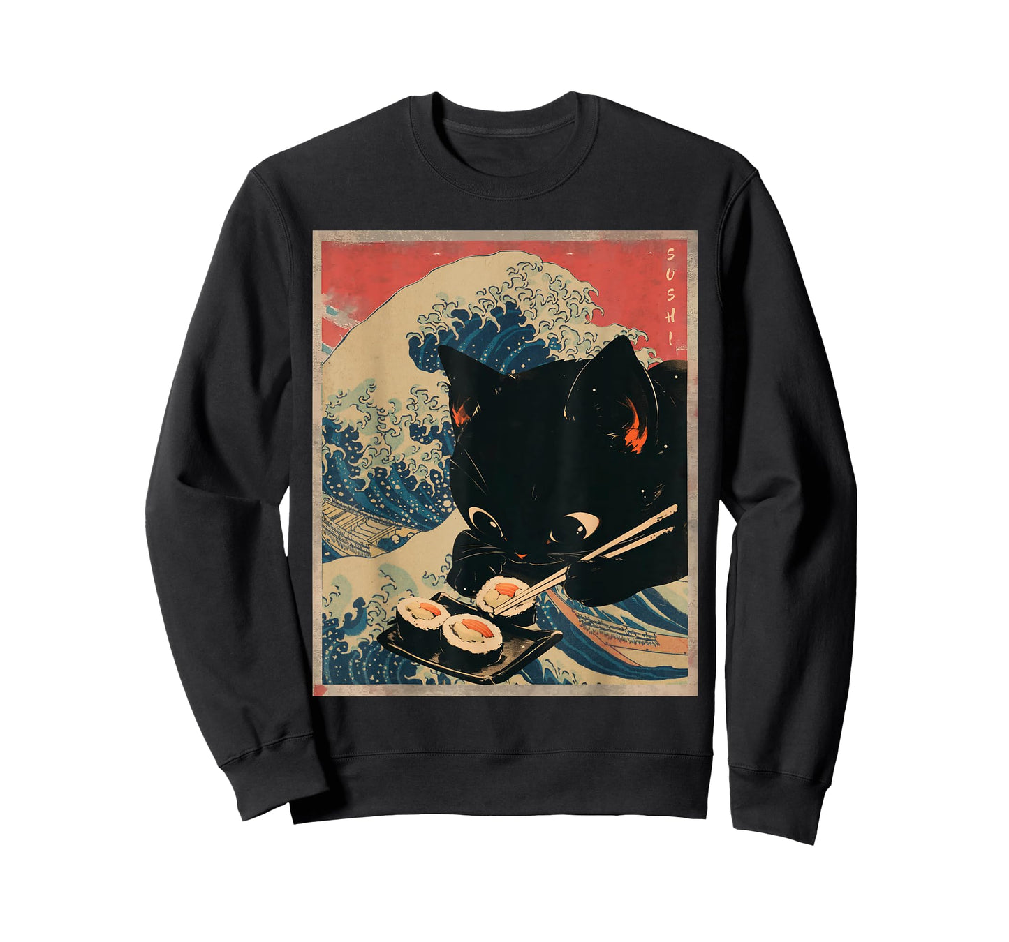 Sushi Cat Japanese Kawaii Sushi Cat Japan Anime Sushi Cat T-Shirt
