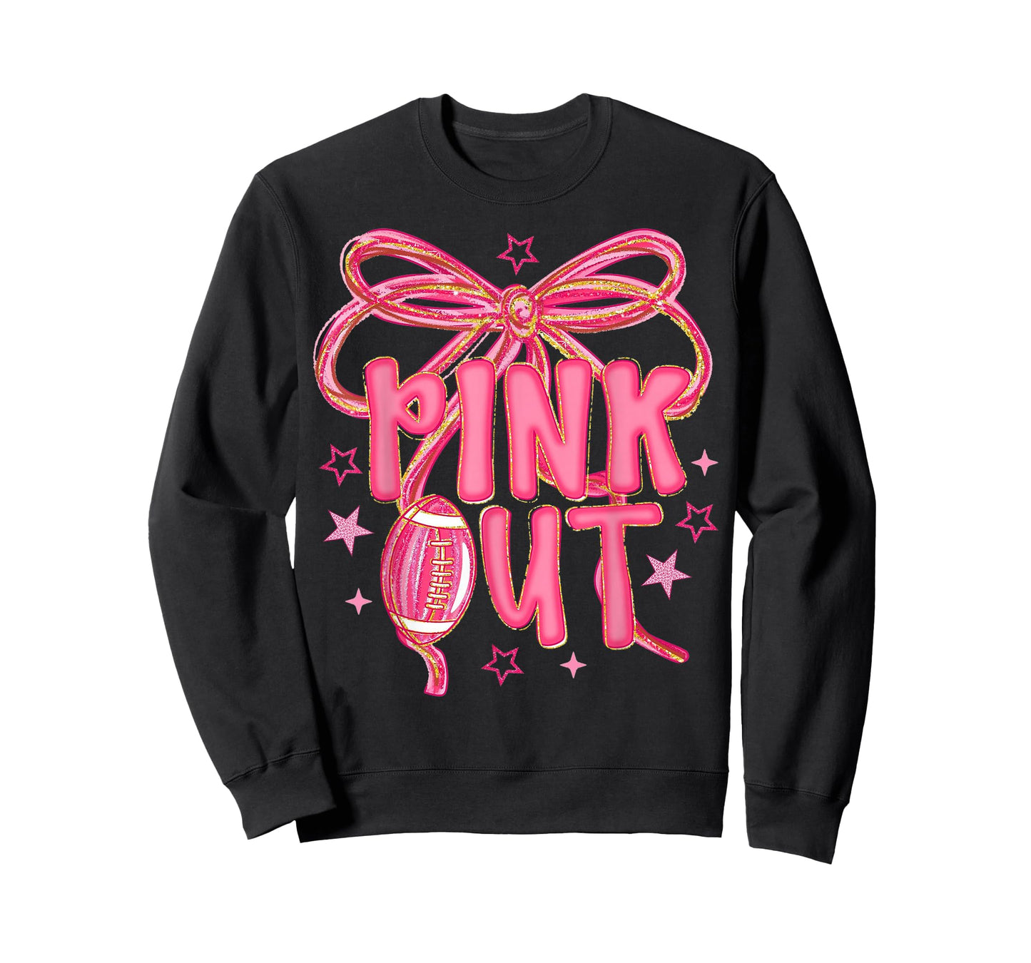 Football Pink Out Breast Cancer Football Game Day T-Shirt