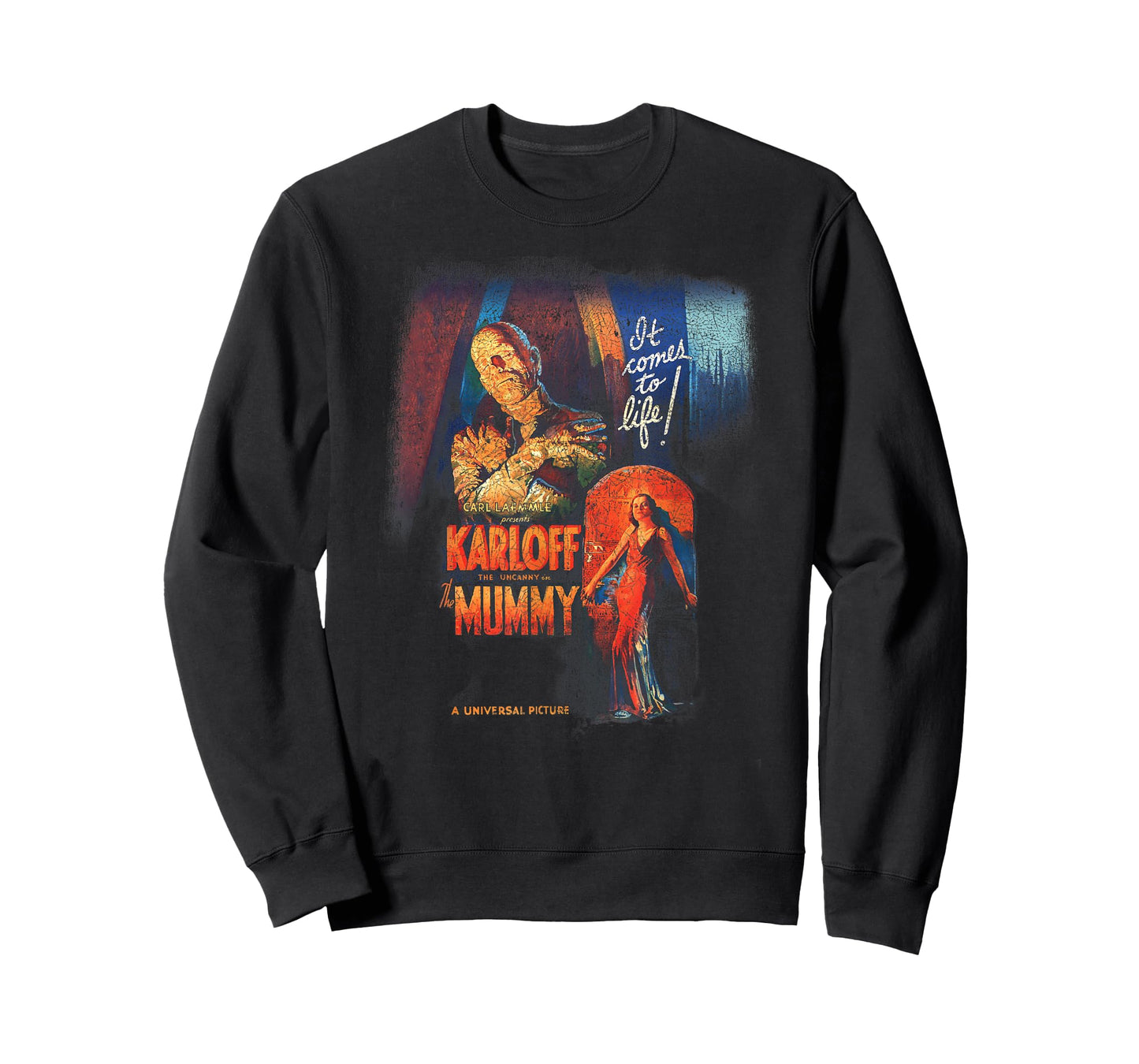 Universal Monsters Distressed The Mummy Movie Poster T-Shirt