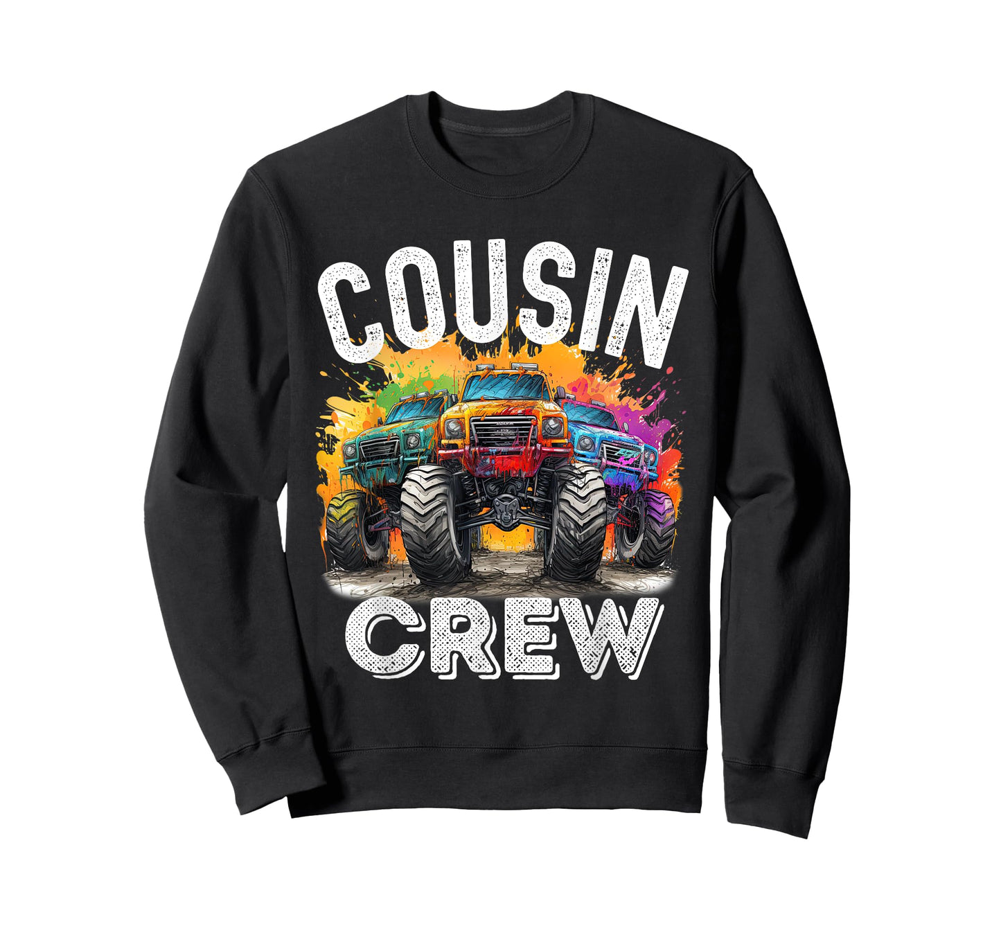 Cousin Crew Monster Truck Squad Boy Matching Family T-Shirt