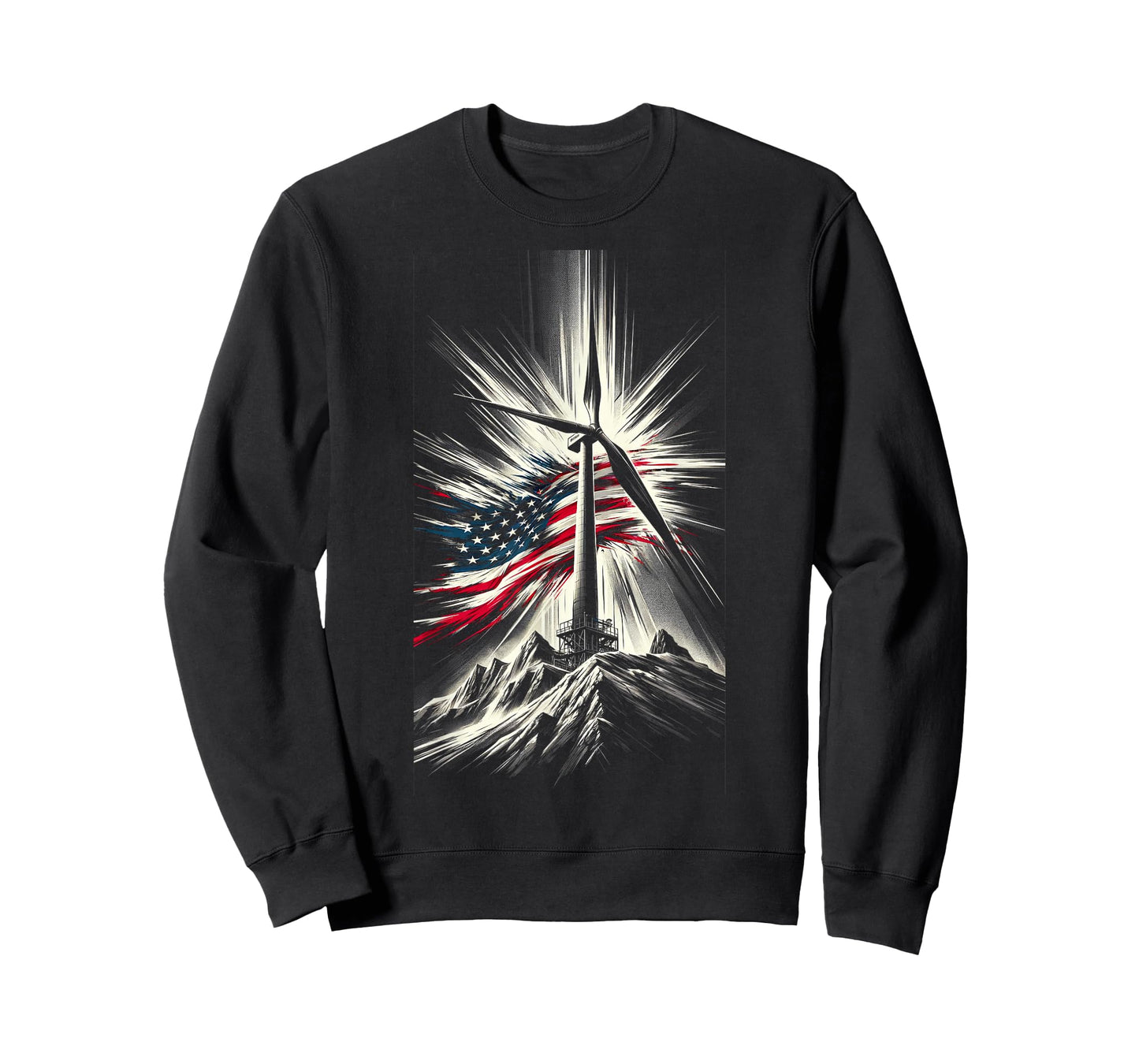Wind Turbine Technician American Flag T-Shirt