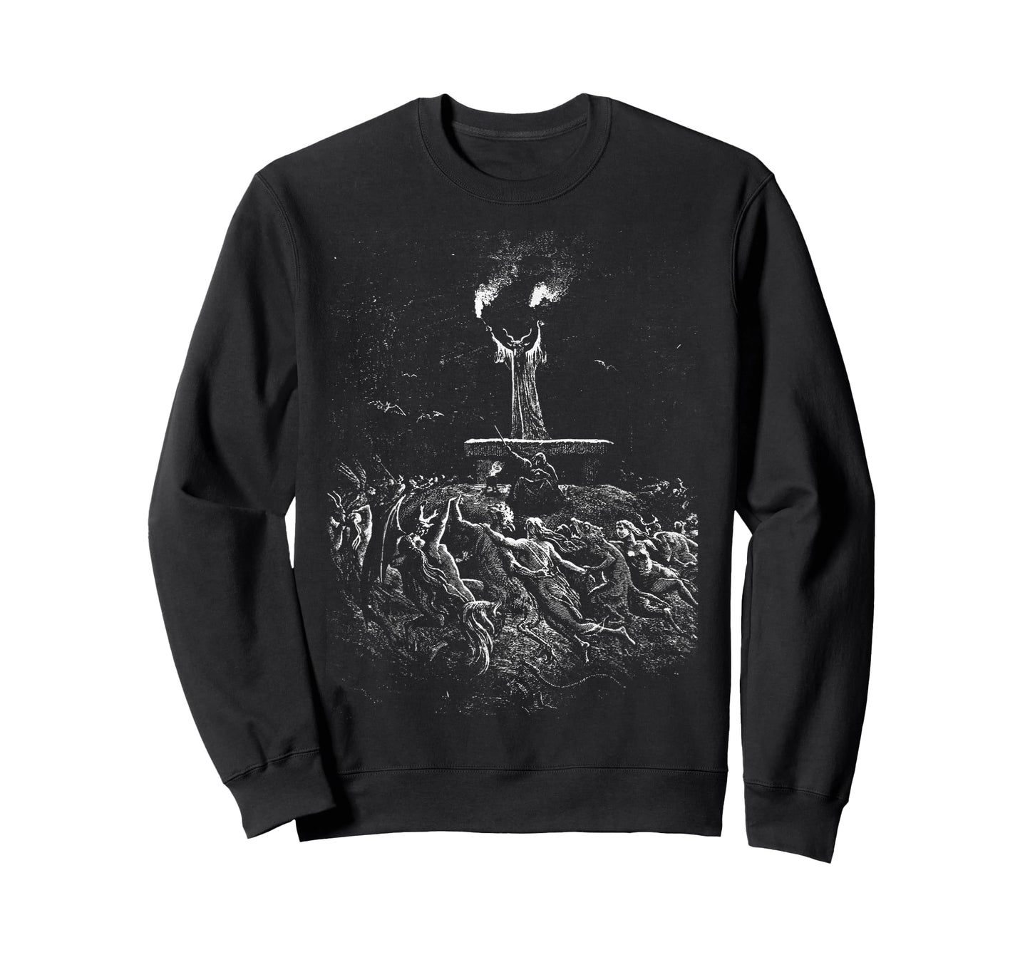 Gustave Dore Witches Dance to Sabbat Witch Dance Black Metal T-Shirt