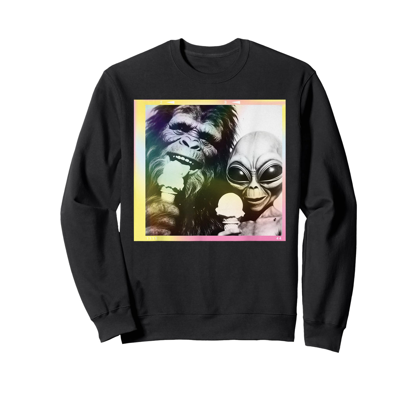 Ice Cream Funny Bigfoot Alien Sasquatch Cryptid Novelty Gift T-Shirt