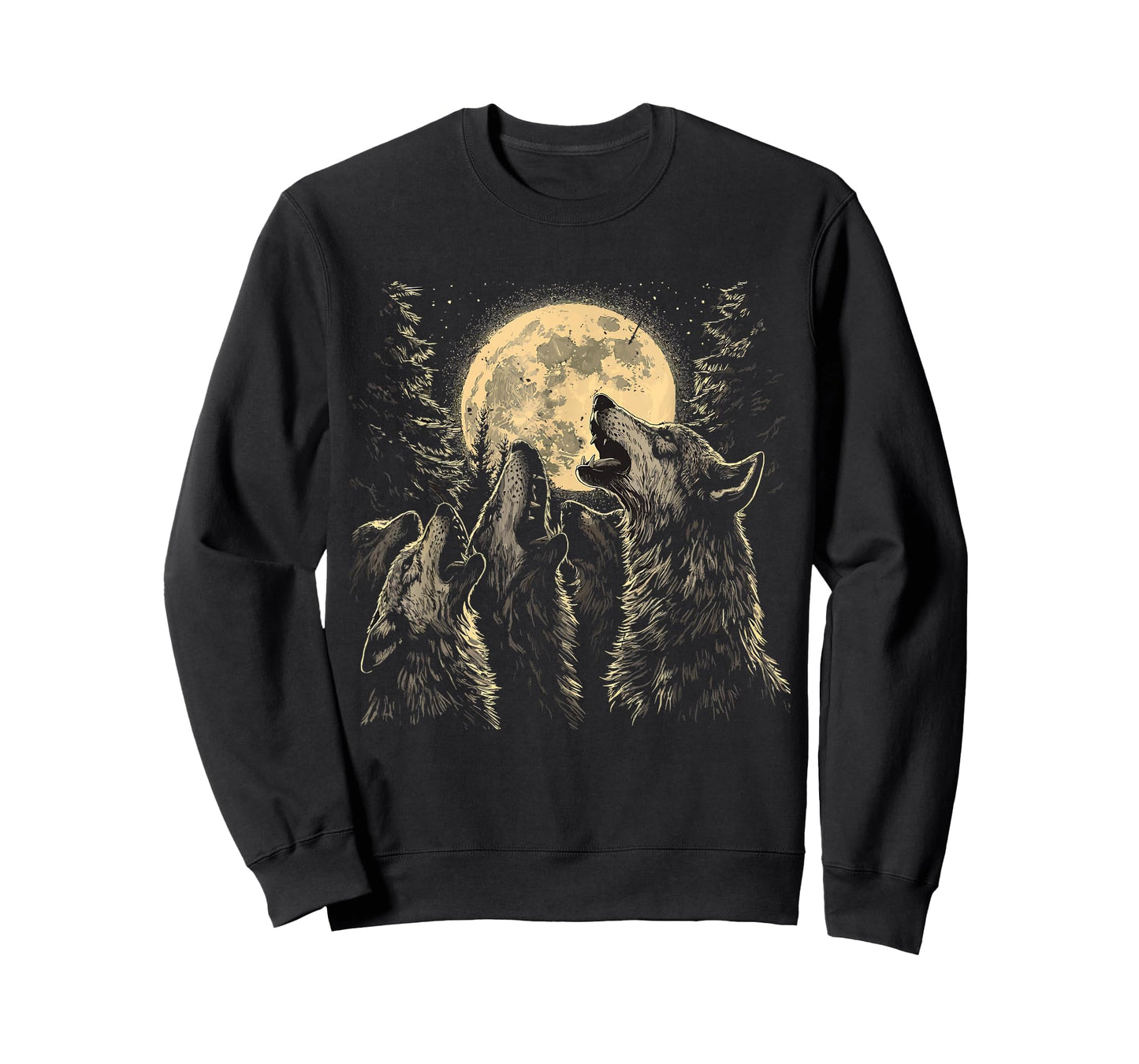 Wolf Howling at the Moon Vintage Wildlife Wolves lovers T-Shirt