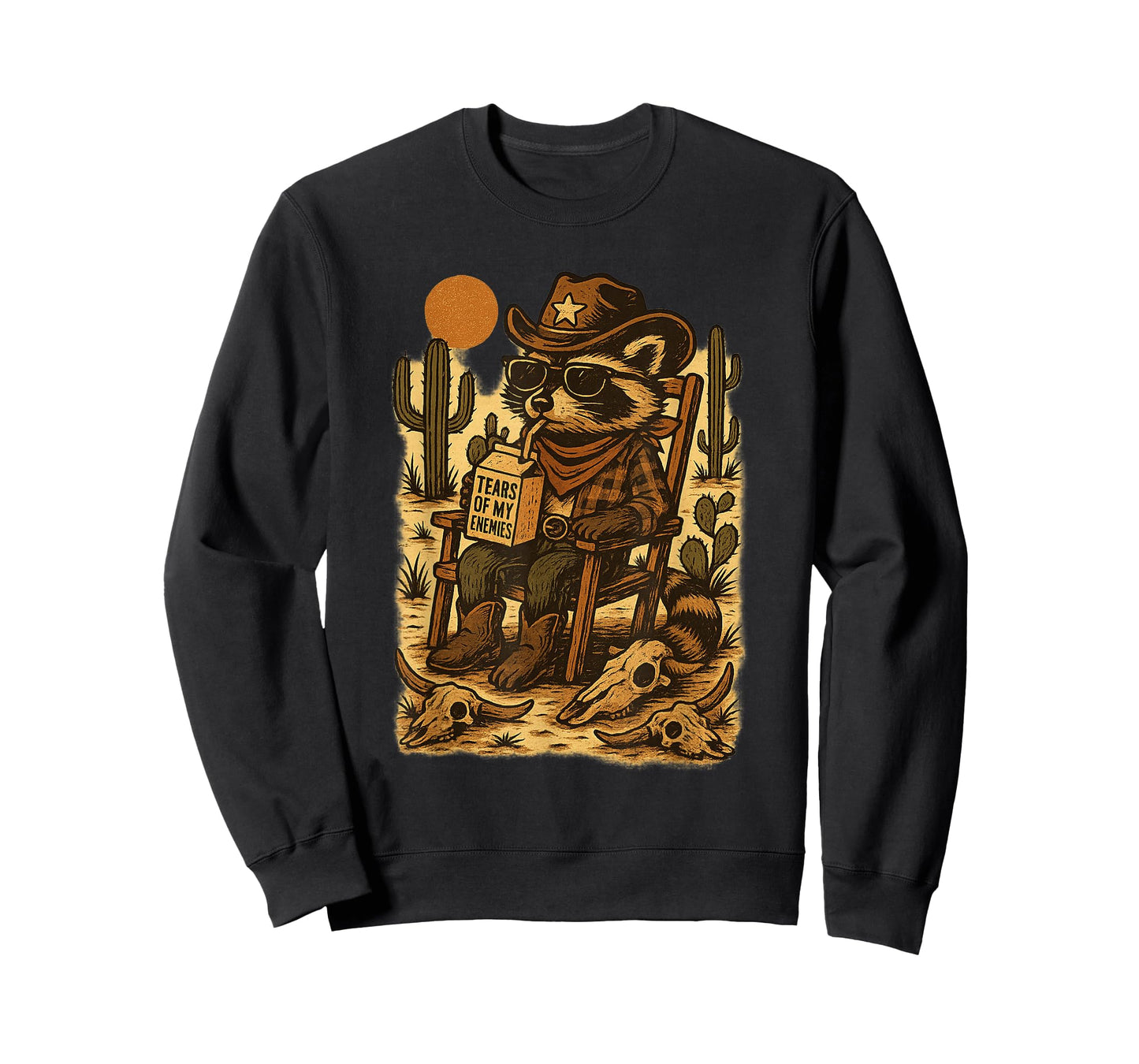 Country Cowboy Raccoon Rodeo Cowgirl Funny Western Texas T-Shirt