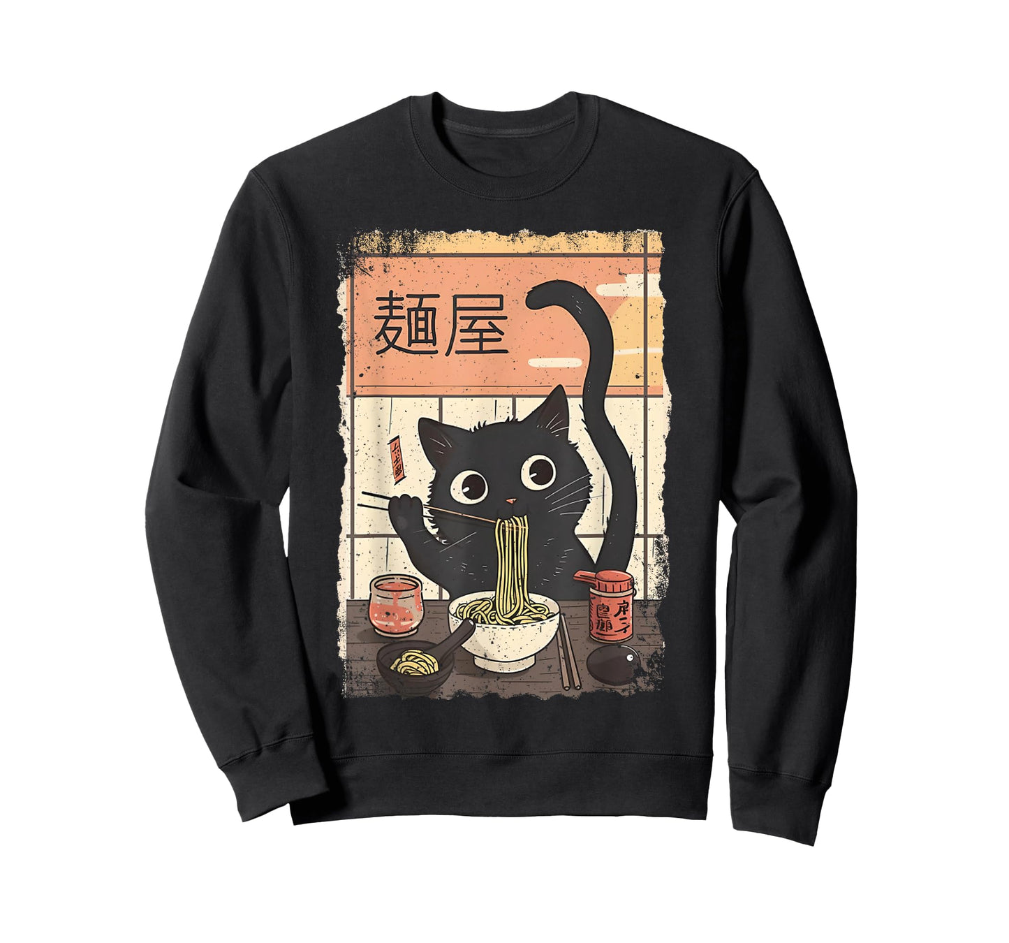 Cat Ramen Japanese Funny Graphic Art Kawaii Cats Anime Gifts T-Shirt