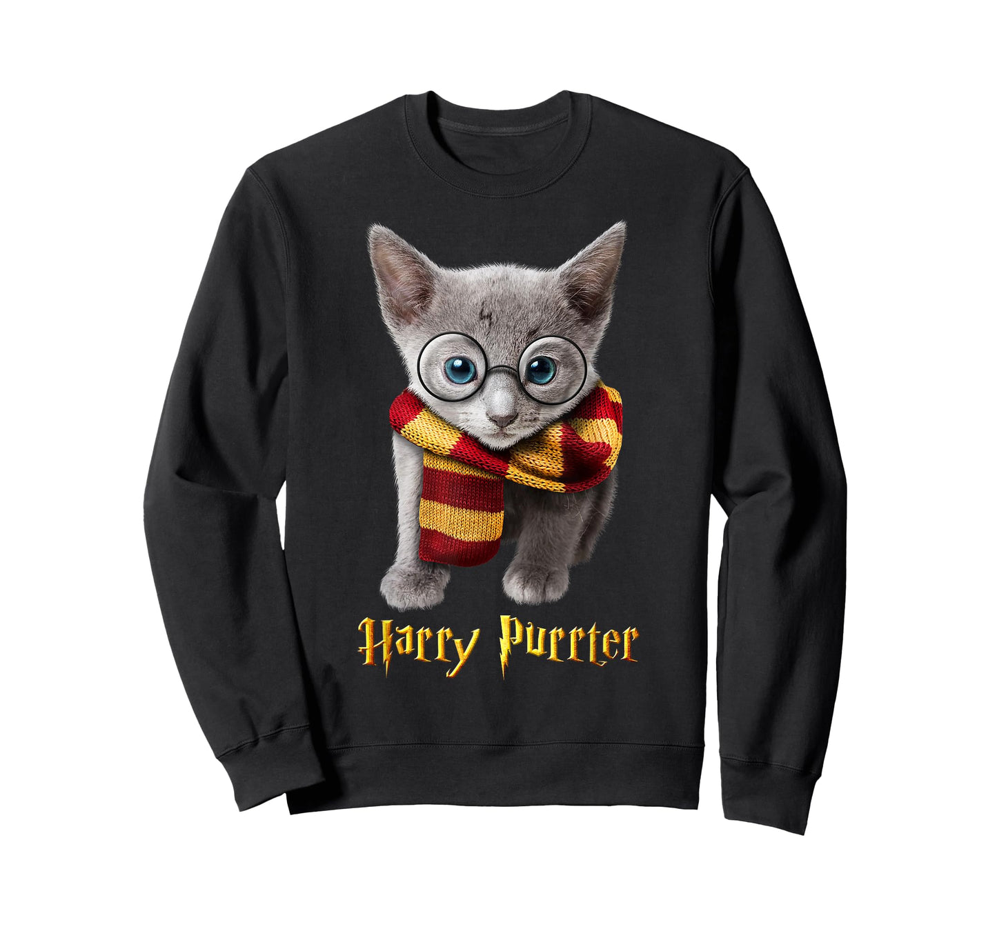 Harry Purrter - Cute & funny Cat tshirt for halloween kitten Men Women Kids T-Shirt