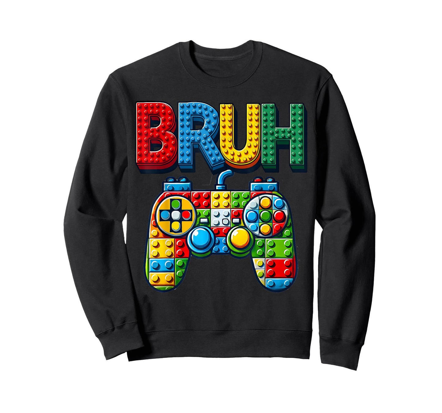 Play Building Blocks Bruh Saying Gamer Boys Brick Builder T-Shirt