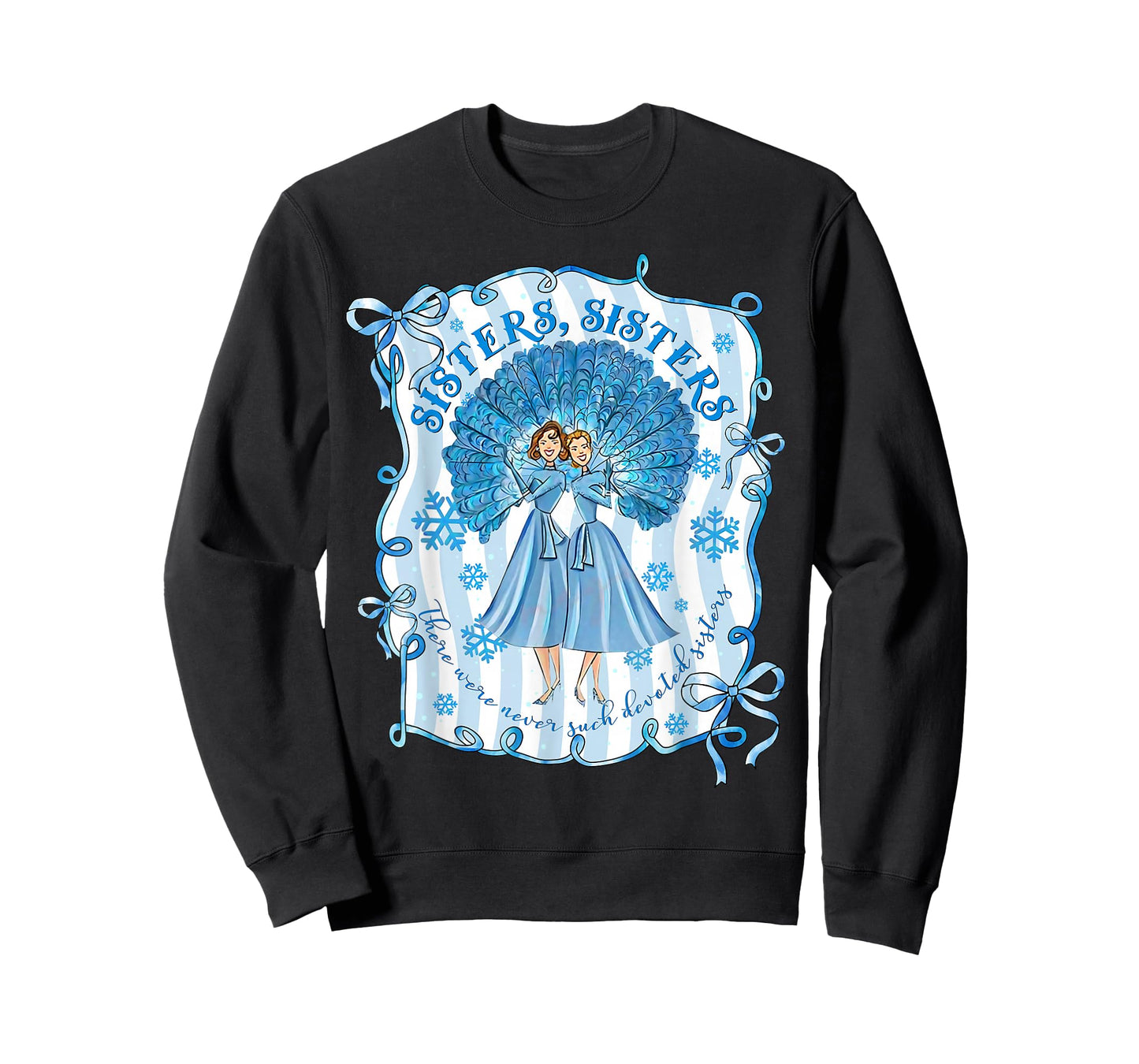 Sisters White Xmas Merry Christmas Xmas Snow Family Holiday T-Shirt