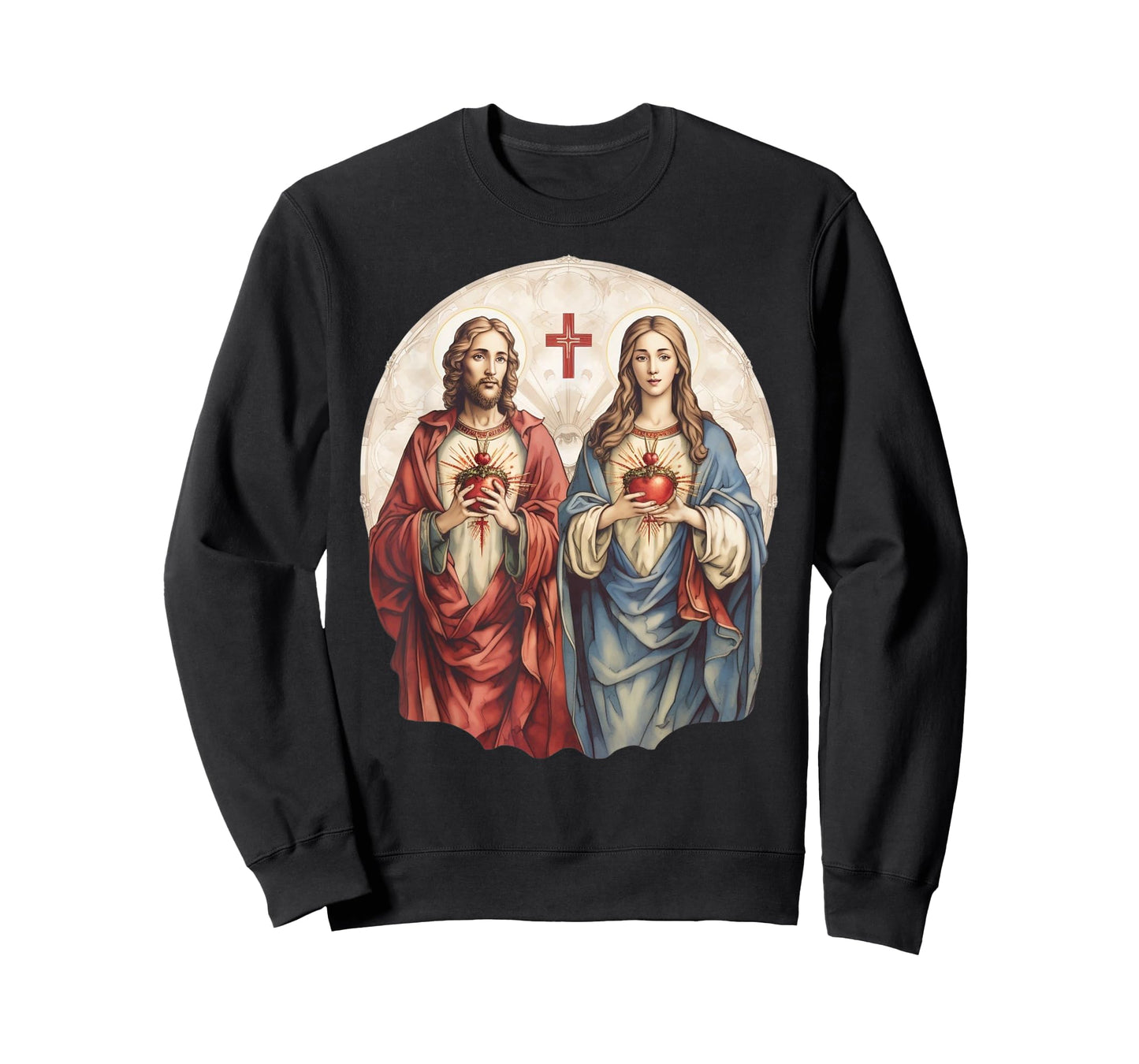 Sacred Heart of Jesus and Immaculate Heart of Mary Catholic T-Shirt