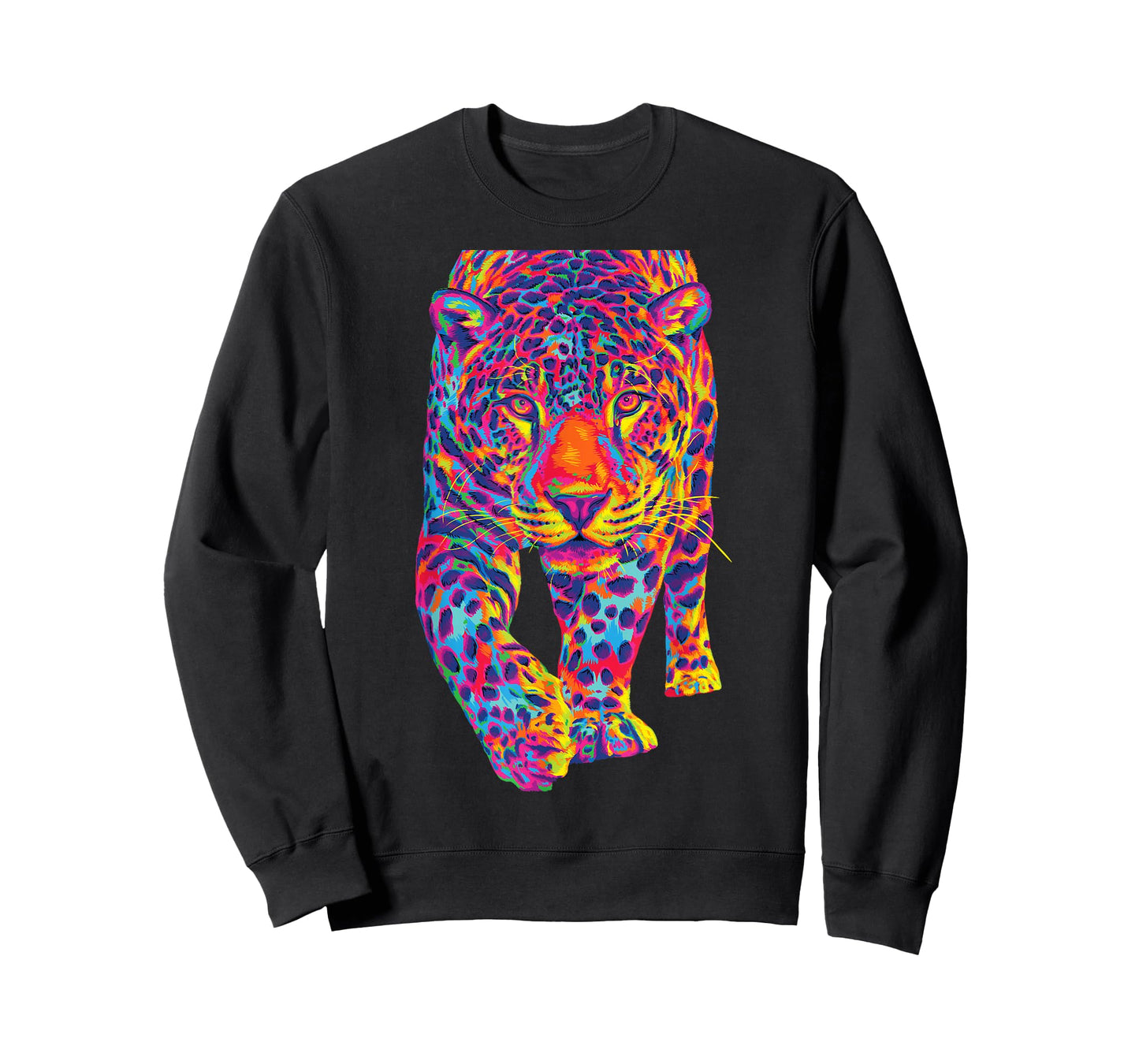 Rainbow Jaguar Abstract Colorful Cat Lover T-Shirt Small