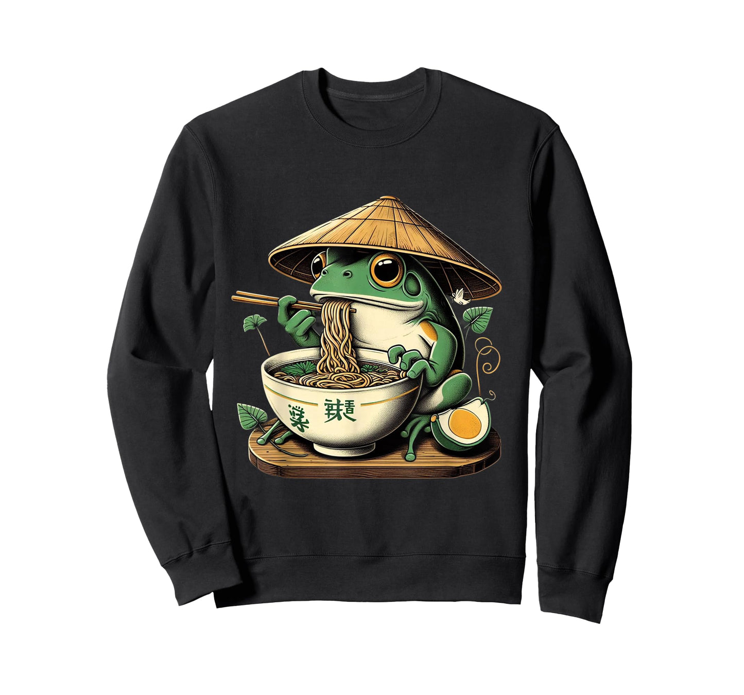 Frog Eating Ramen Kawaii Neko Japanese Noodles Anime Lovers T-Shirt