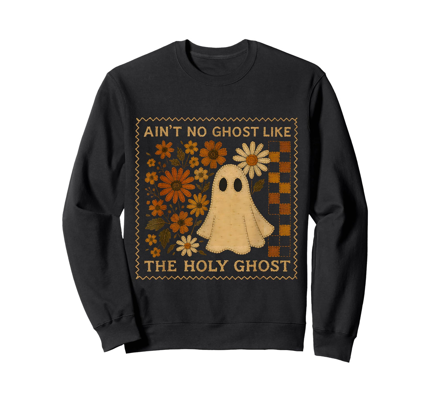 Holy Ghost Funny Fall Floral Retro Christian Faith Humor T-Shirt