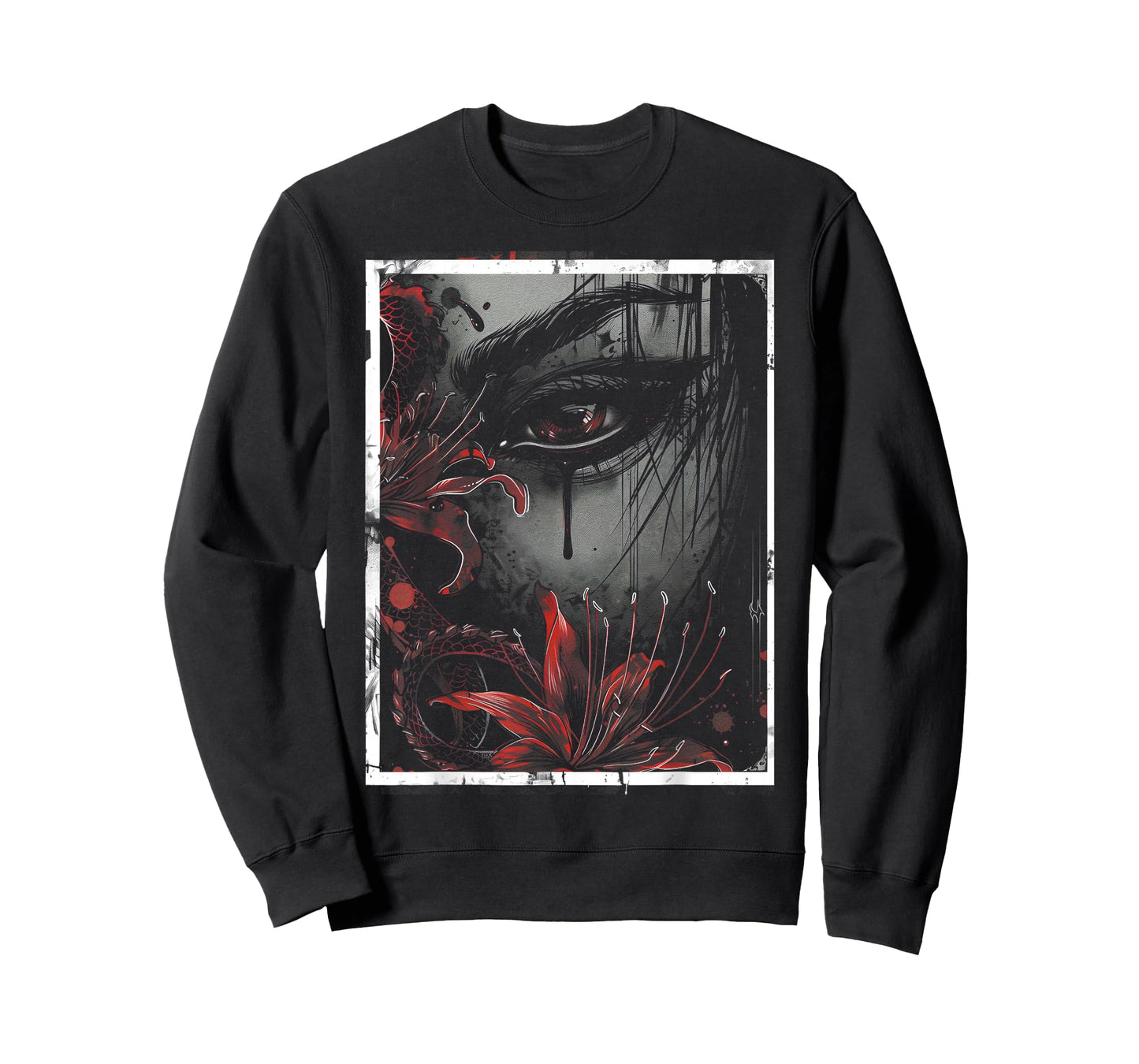 Anime Goth Sad Japanese Abstract Art Emotion Gothic T-Shirt