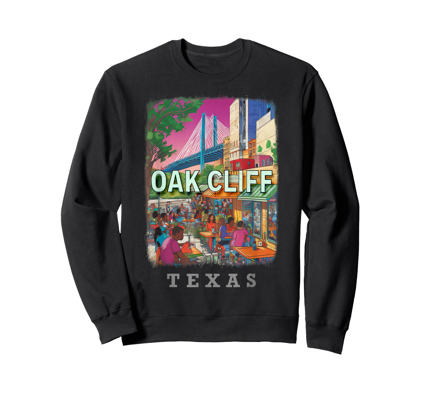 Oak Cliff Texas TX Vibrant Downtown SD539 T-Shirt