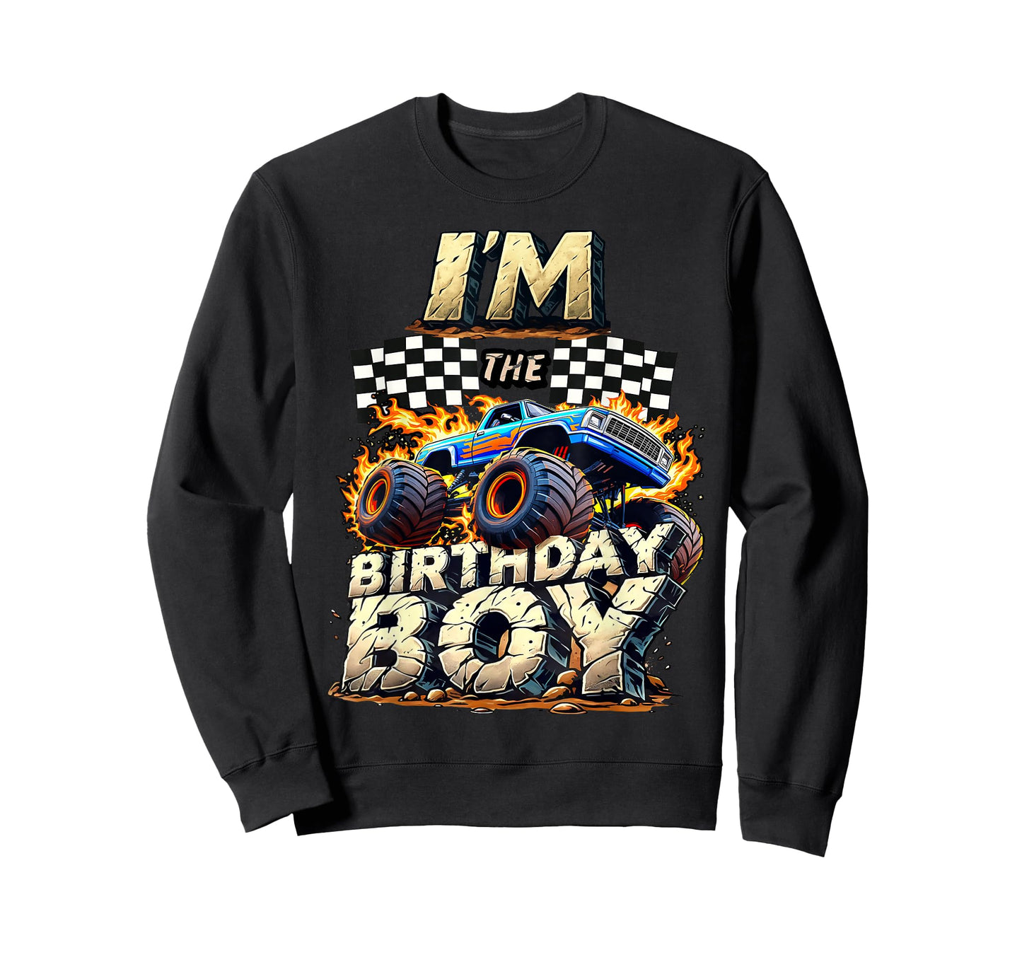 I'm The Birthday Boy Monter Truck Family Matching Party T-Shirt