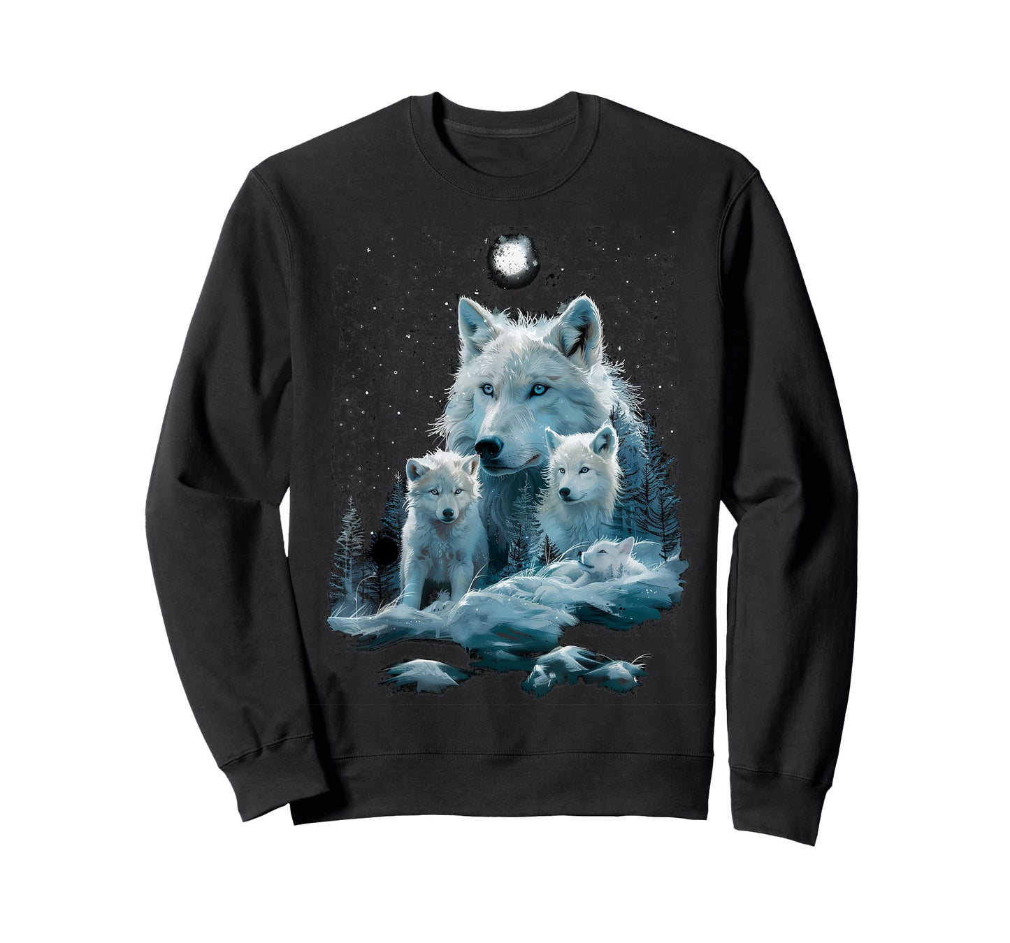 Mommy Wolf Snow Graphic Wolf Lovers Mother's Day Christmas T-Shirt
