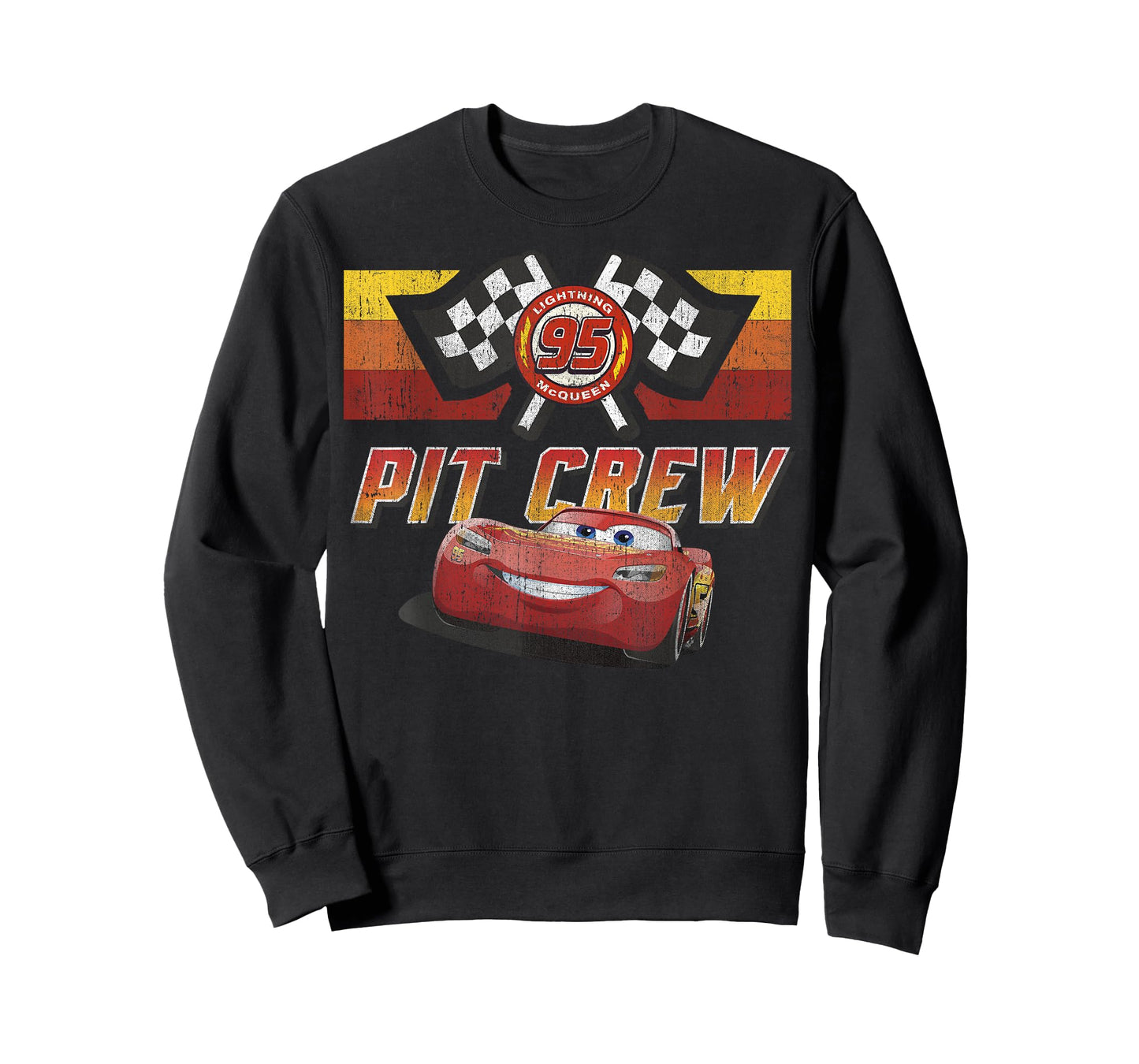 Disney Pixar Cars McQueen Pit Crew Red Distressed T-Shirt T-Shirt