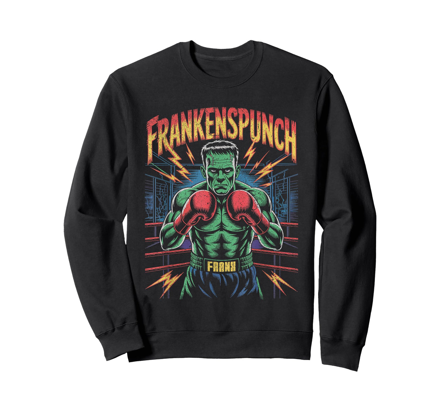 Frankenspunch Monster Boxing Horror Halloween Parody T-Shirt