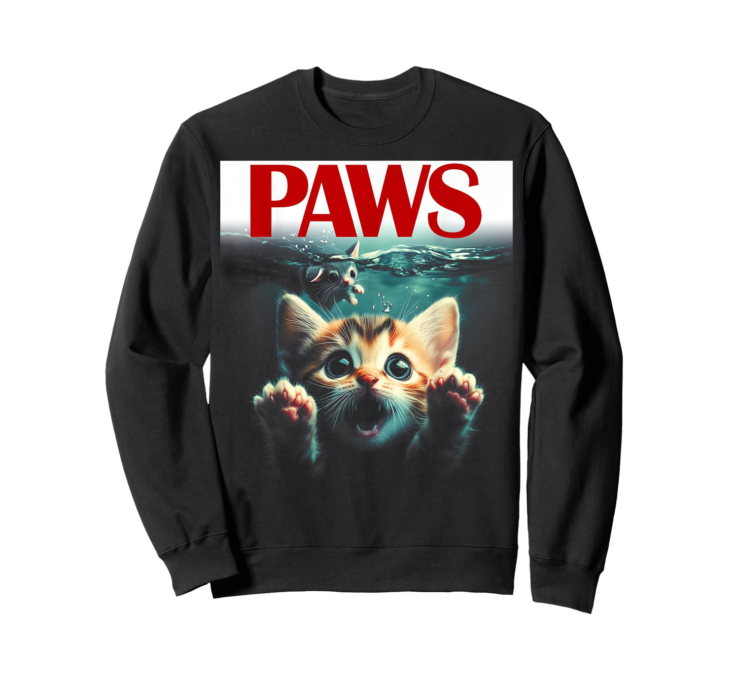 Paws cat and mouse funny and cute parody kitten lover T-Shirt