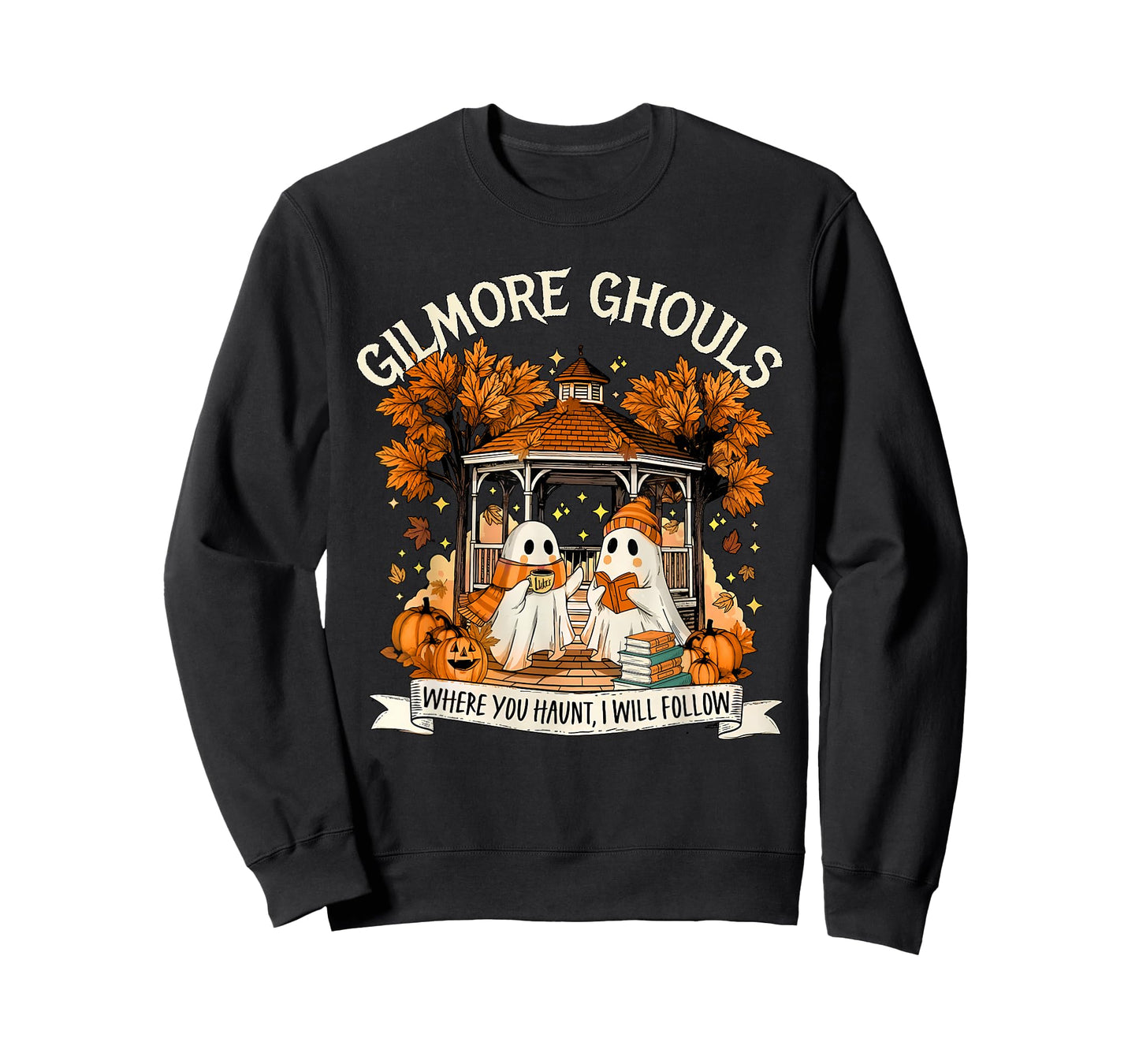Gilmore Ghouls Halloween Spooky Fall Ghosts Coffee Lover Tee T-Shirt