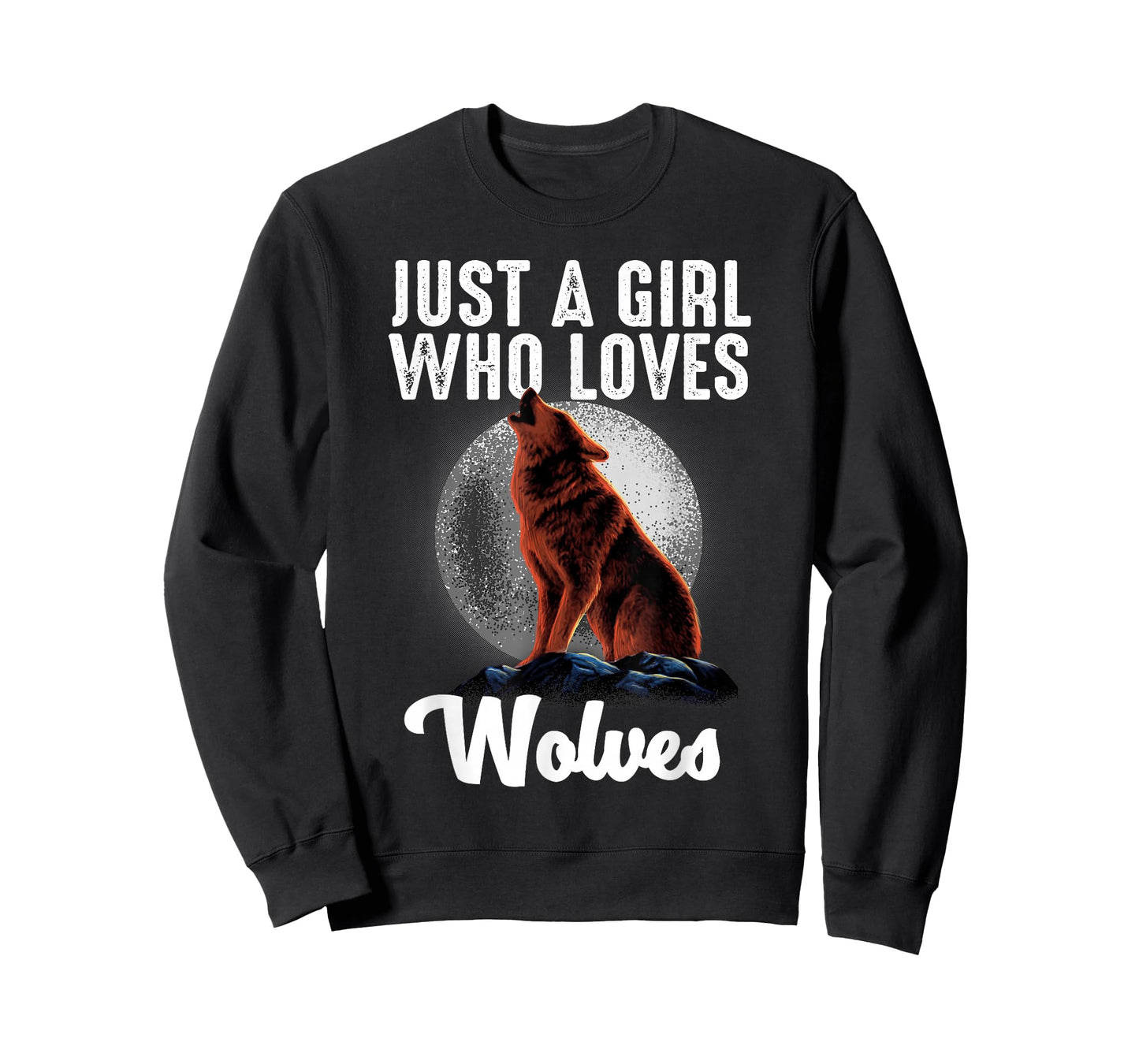 Cute Wolf Art for Women Girls Howling Wolves Wolf Lover T-Shirt