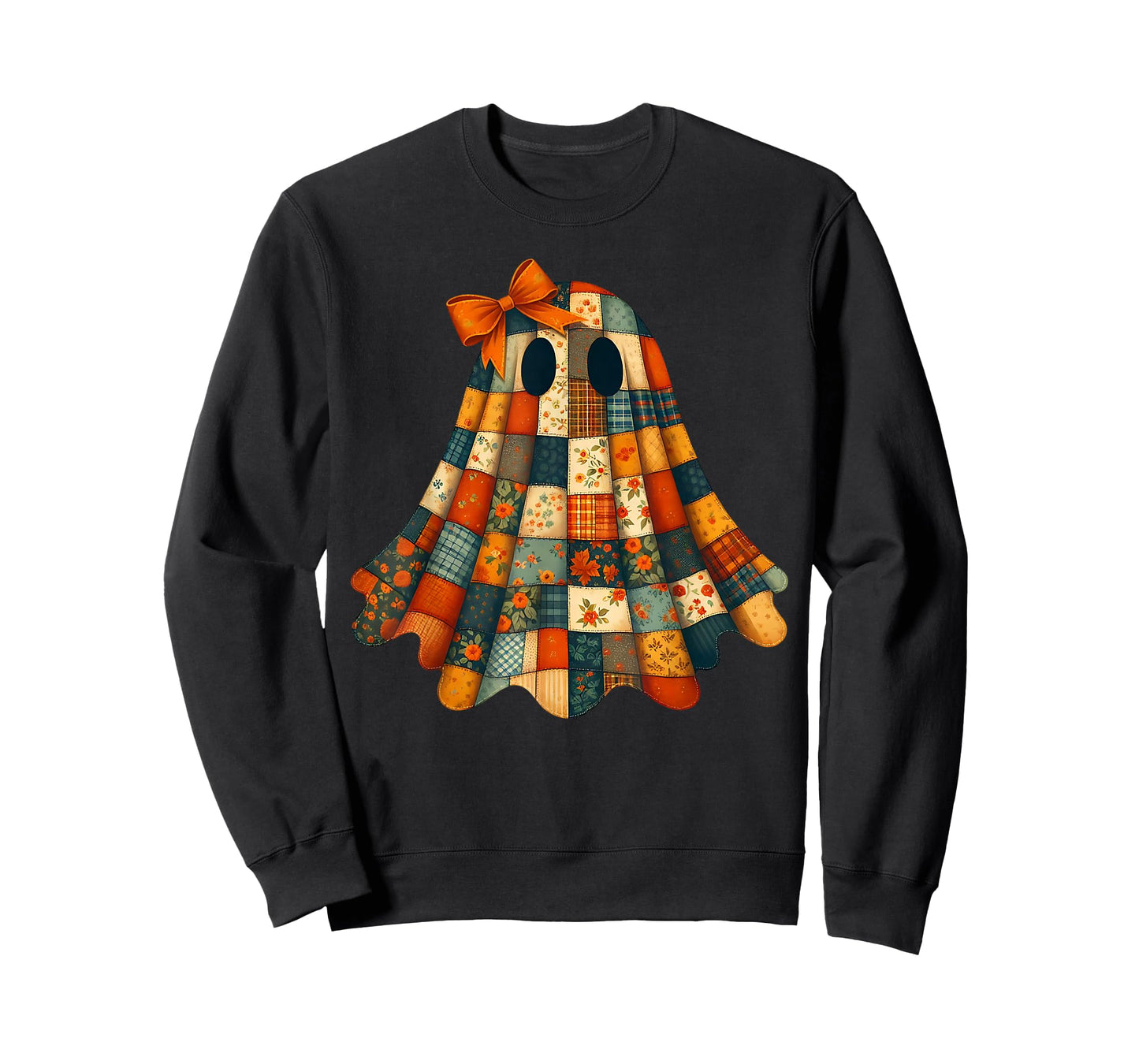 Patchwork Ghost Quilters Fall Quilting Sewers Halloween T-Shirt