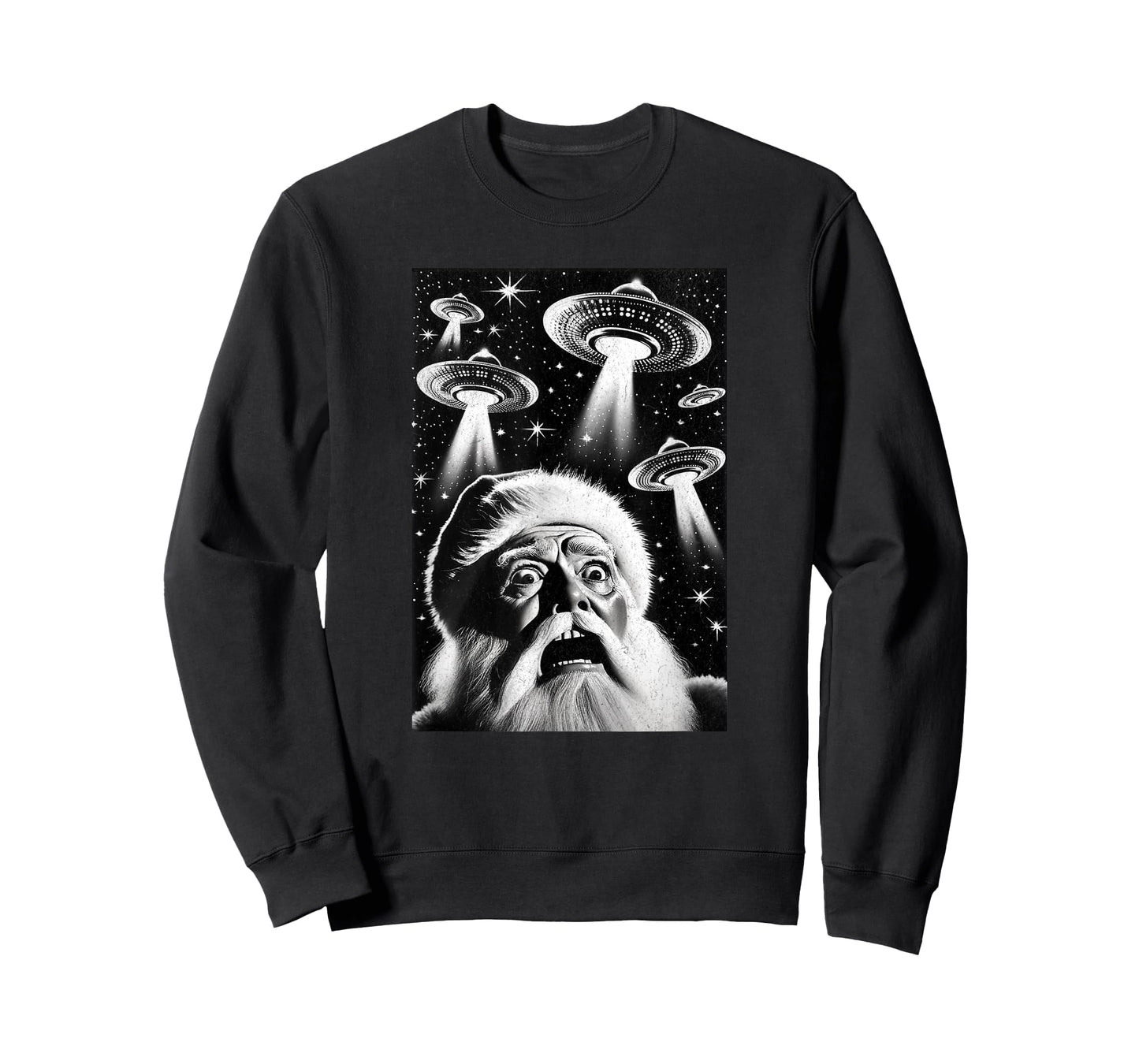 Santa UFO | Funny Invasion Meme Alien Santa Claus UFO Selfie T-Shirt