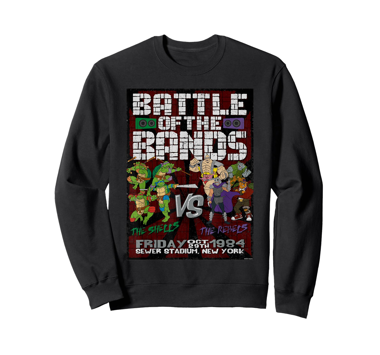 Teenage Mutant Ninja Turtles Battle of the Bands '84 Cartoon T-Shirt