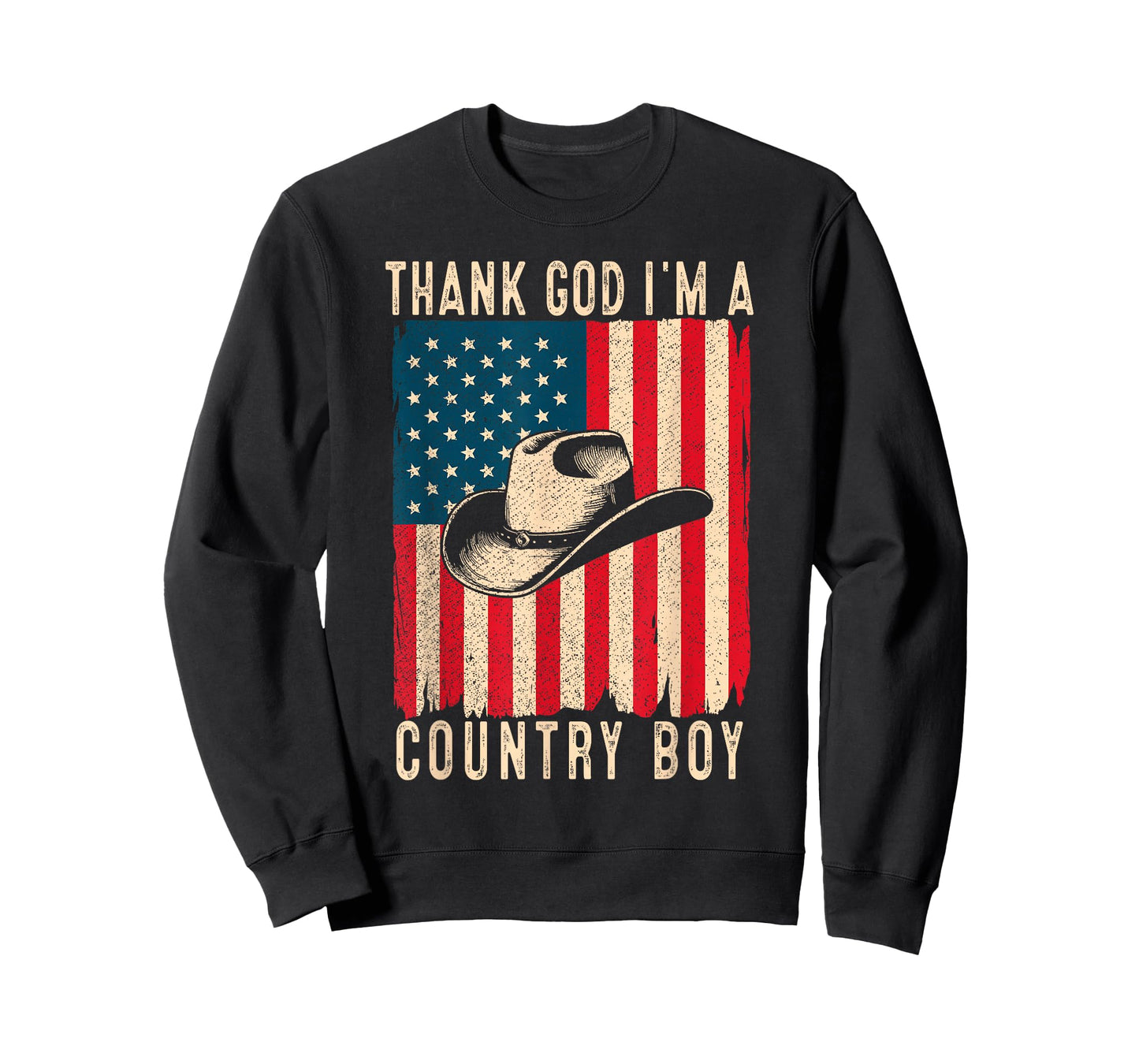 Thank God I'm A Country Music Boy Cowboy Western Retro T-Shirt